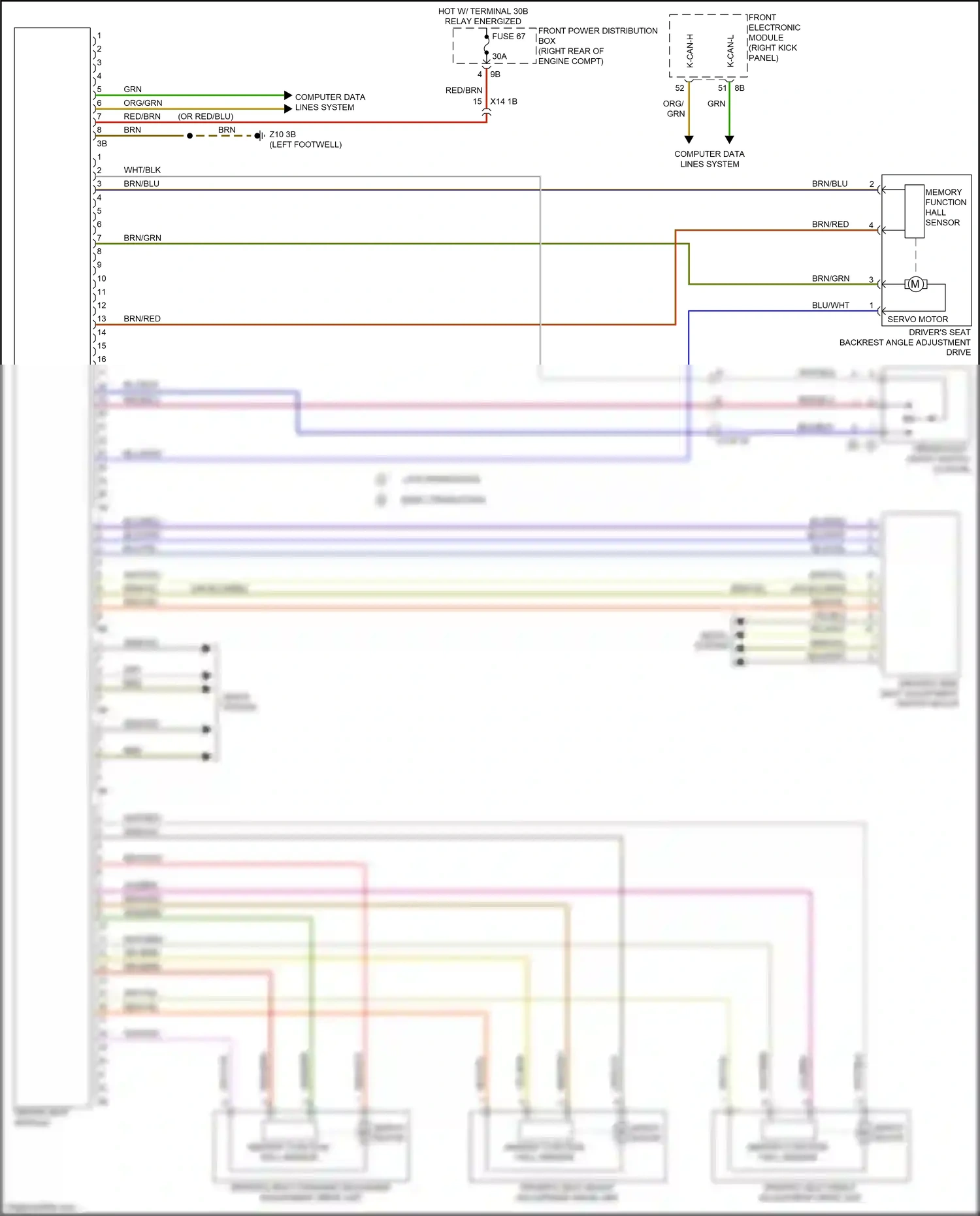 BMW 4 series Gran Coupe F36 facelift (2017-2020) computer data lines system wiring diagram  (83 of 94)