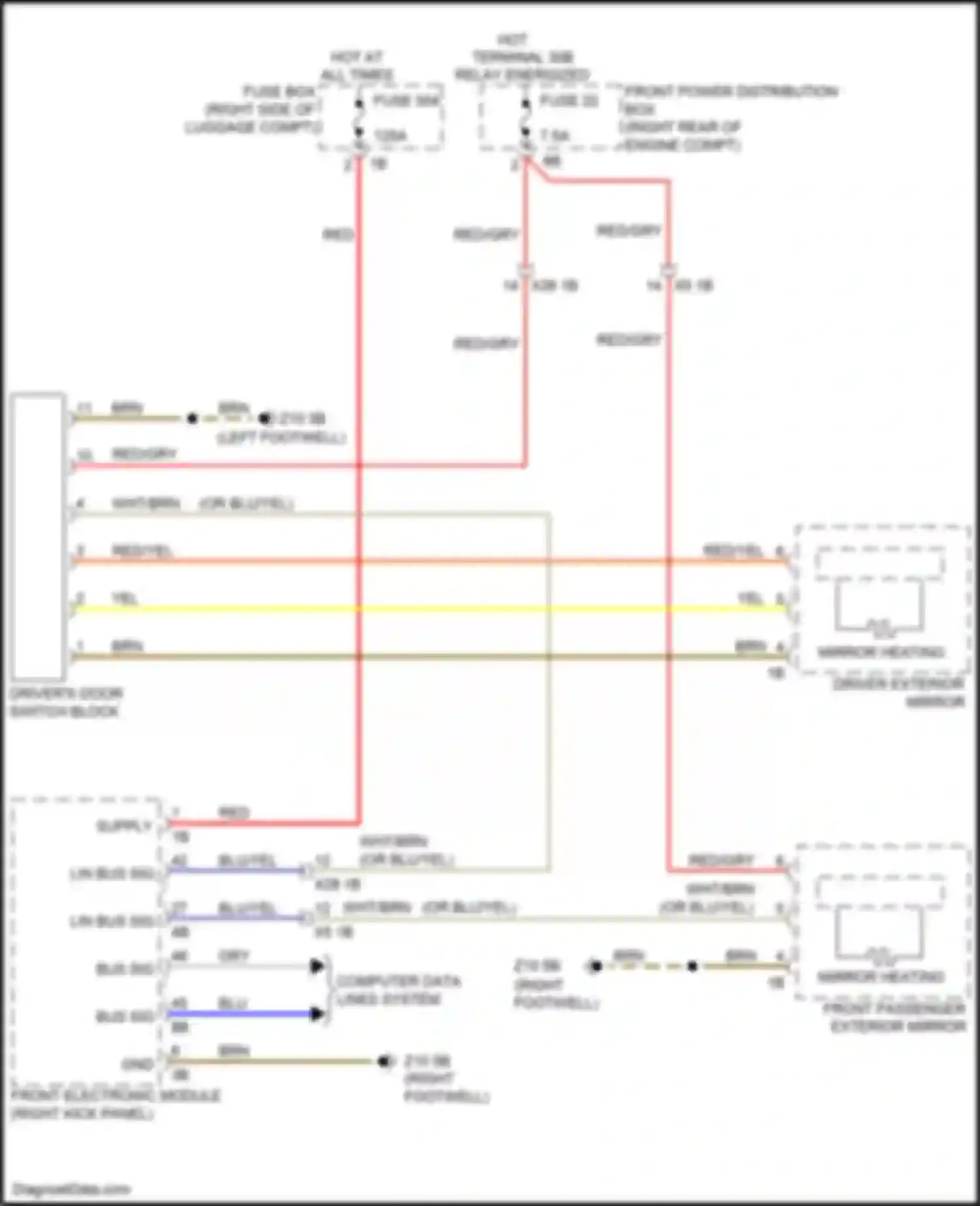 Wiring diagram computer data lines system for BMW 4 series Gran Coupe F36 facelift (2017-2020) (64 of 94)
