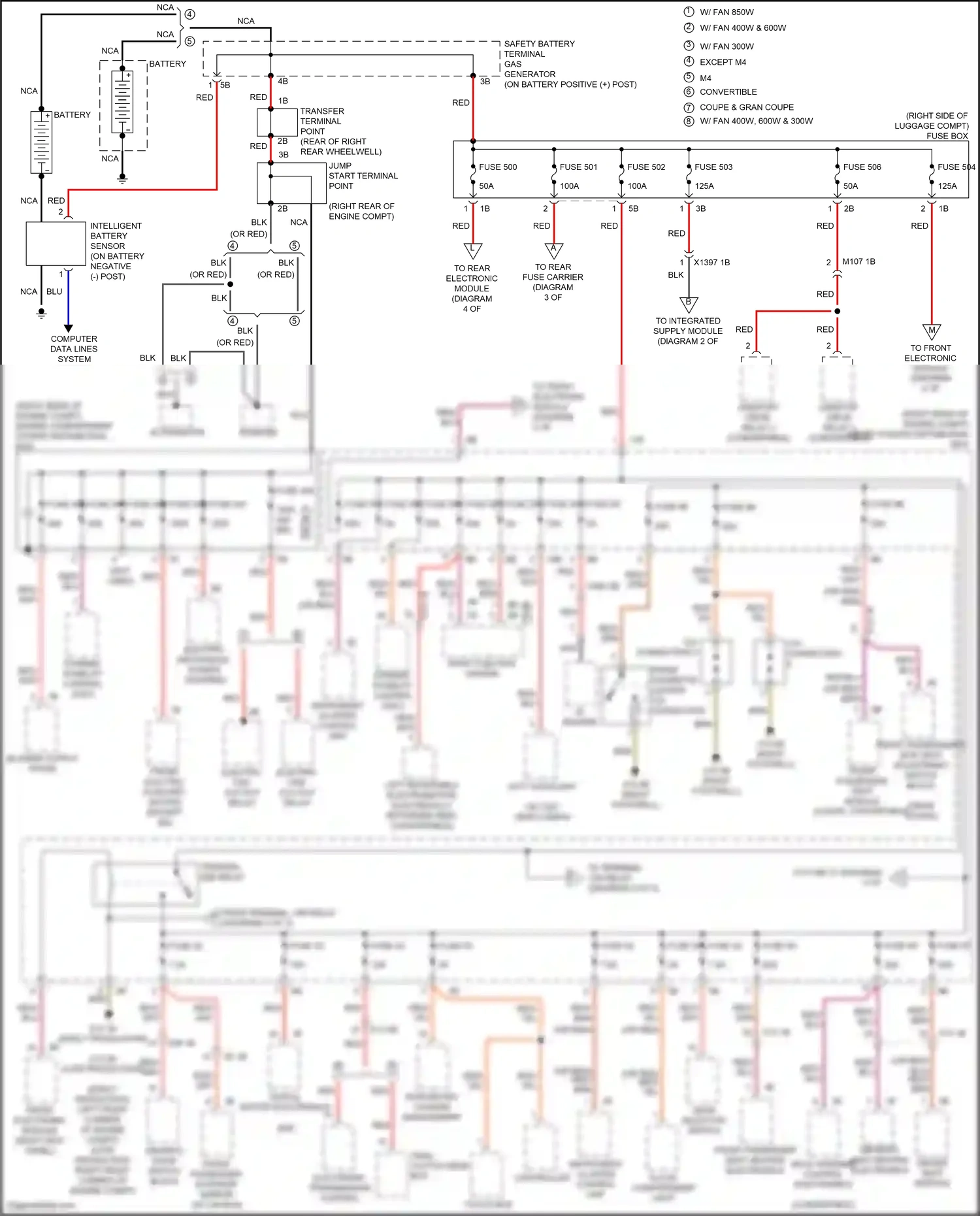 BMW 4 series Gran Coupe F36 facelift (2017-2020) computer data lines system wiring diagram  (37 of 94)