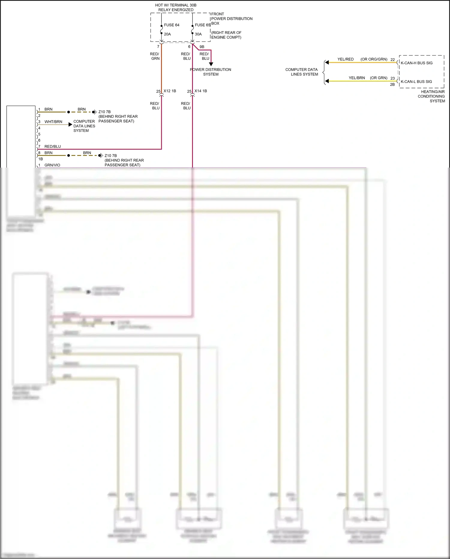 BMW 4 series Gran Coupe F36 facelift (2017-2020) computer data lines system wiring diagram  (45 of 94)