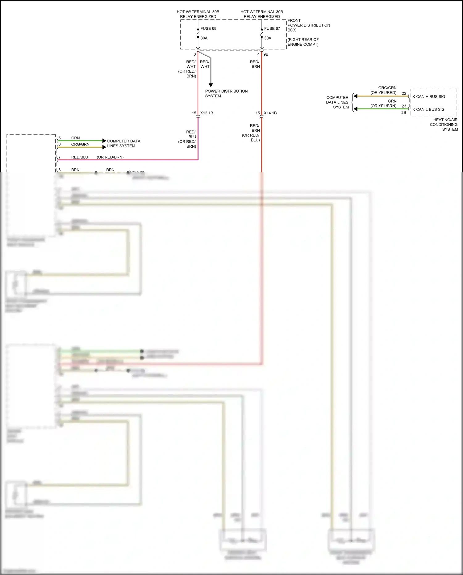 BMW 4 series Gran Coupe F36 facelift (2017-2020) computer data lines system wiring diagram  (44 of 94)
