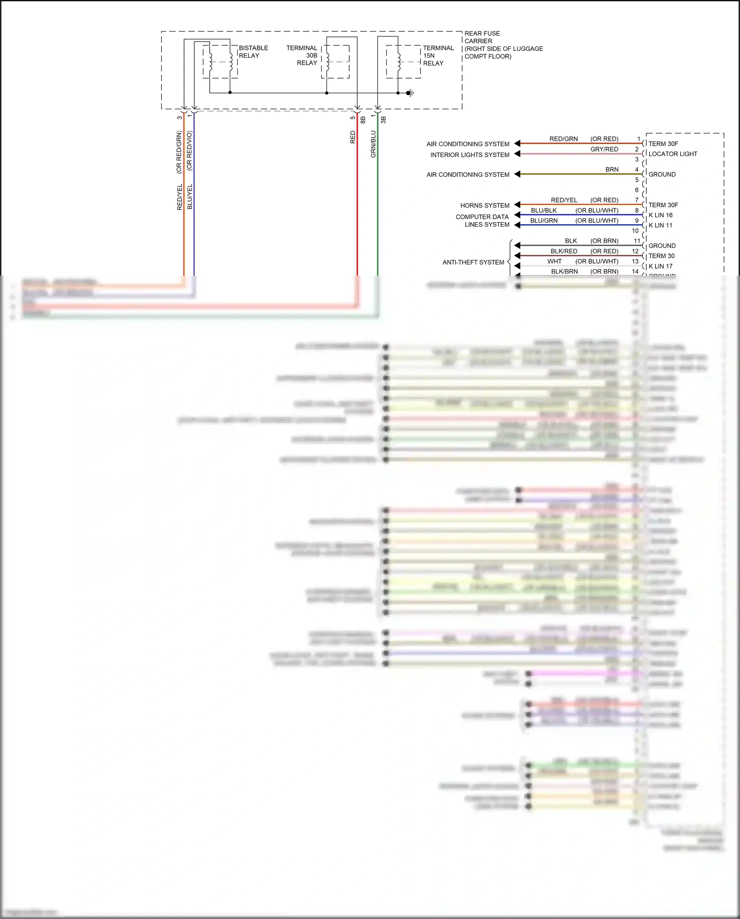 BMW 4 series Gran Coupe F36 facelift (2017-2020) data line wiring diagram  (3 of 3)