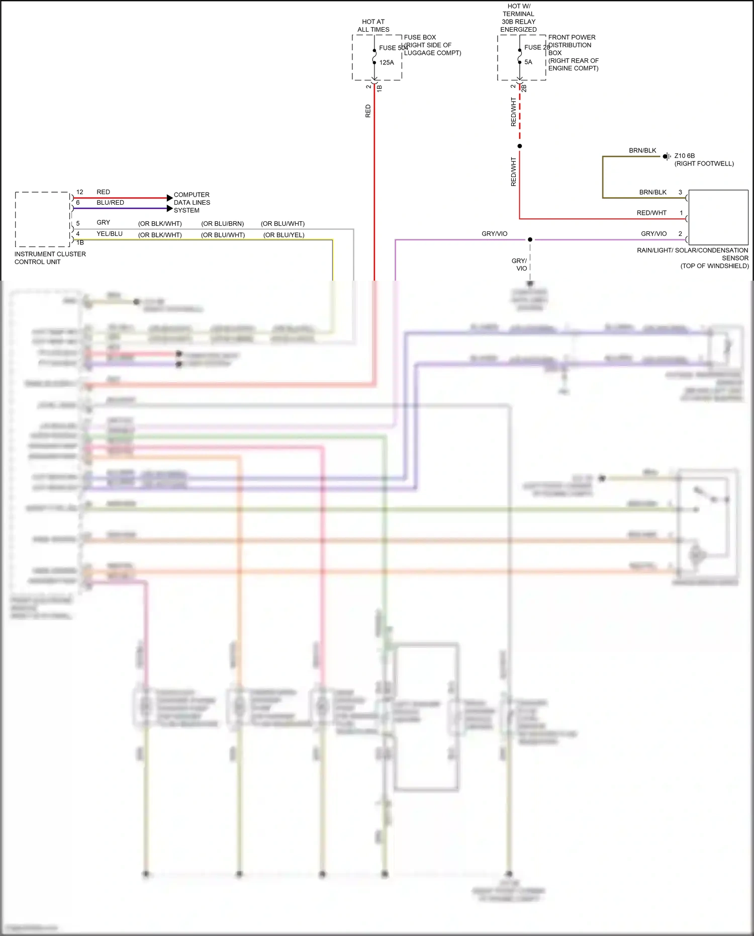 Wiring diagram front electronic module for BMW 4 series Gran Coupe F36 facelift (2017-2020) (20 of 41)