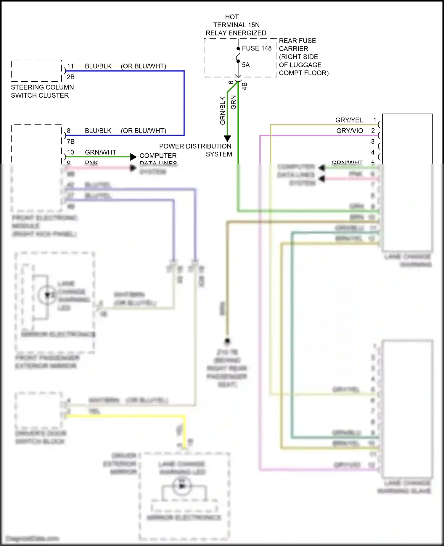Wiring diagram front electronic module for BMW 4 series Gran Coupe F36 facelift (2017-2020) (8 of 41)
