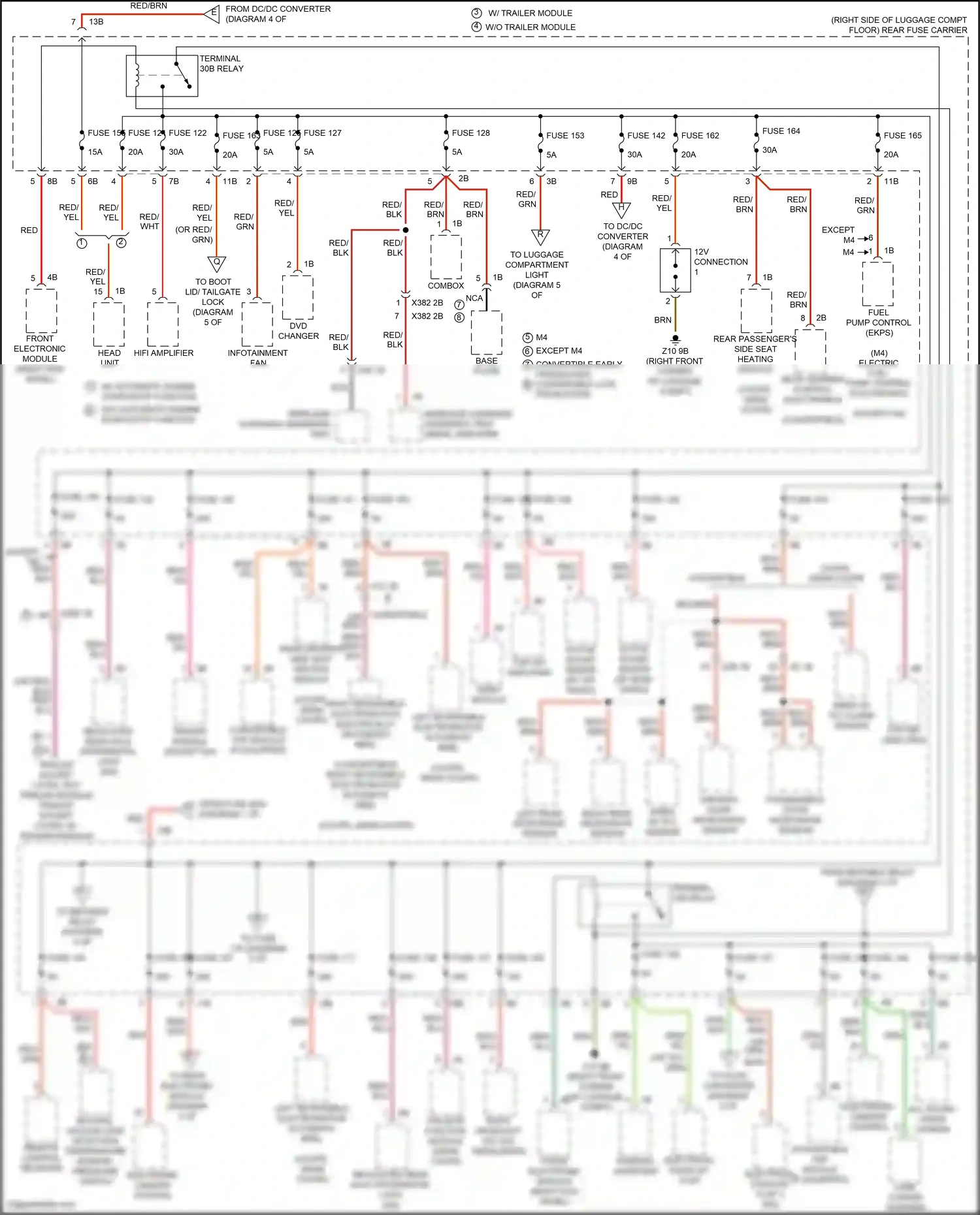 Wiring diagram front electronic module for BMW 4 series Gran Coupe F36 facelift (2017-2020) (18 of 41)