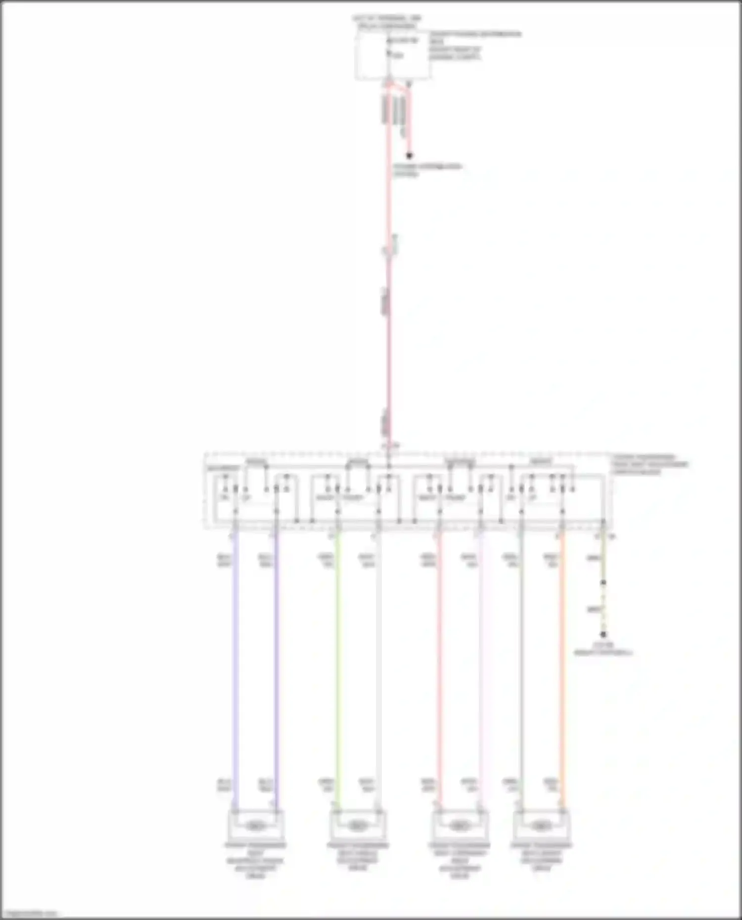 Wiring diagram front passenger side seat adjustment switch block for BMW 4 series Gran Coupe F36 facelift (2017-2020) (3 of 4)
