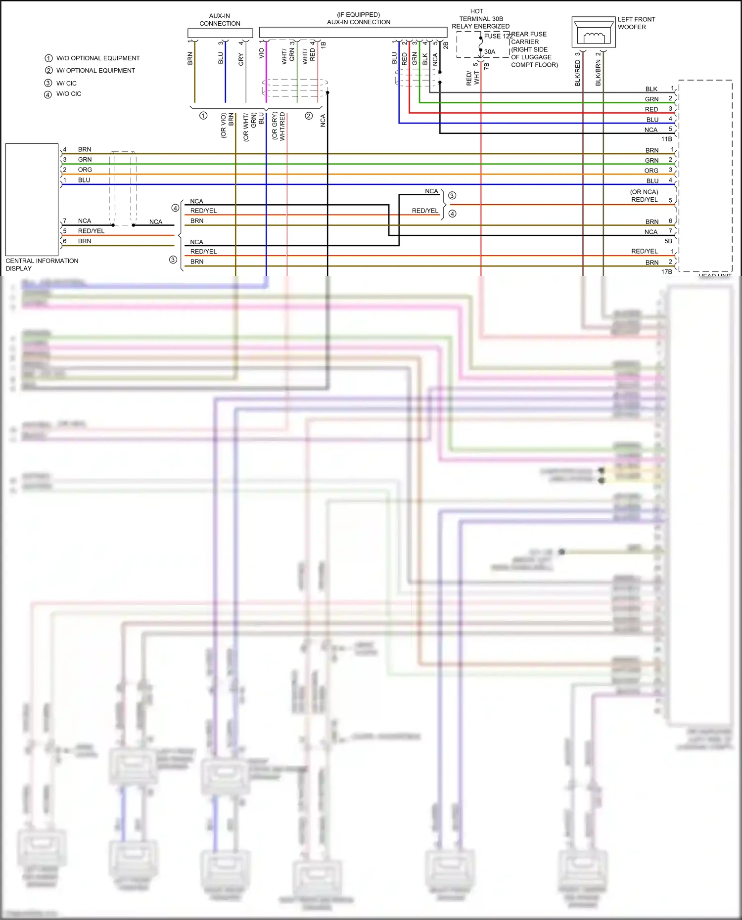 BMW 4 series Gran Coupe F36 facelift (2017-2020) left front mid-range speaker wiring diagram  (3 of 10)