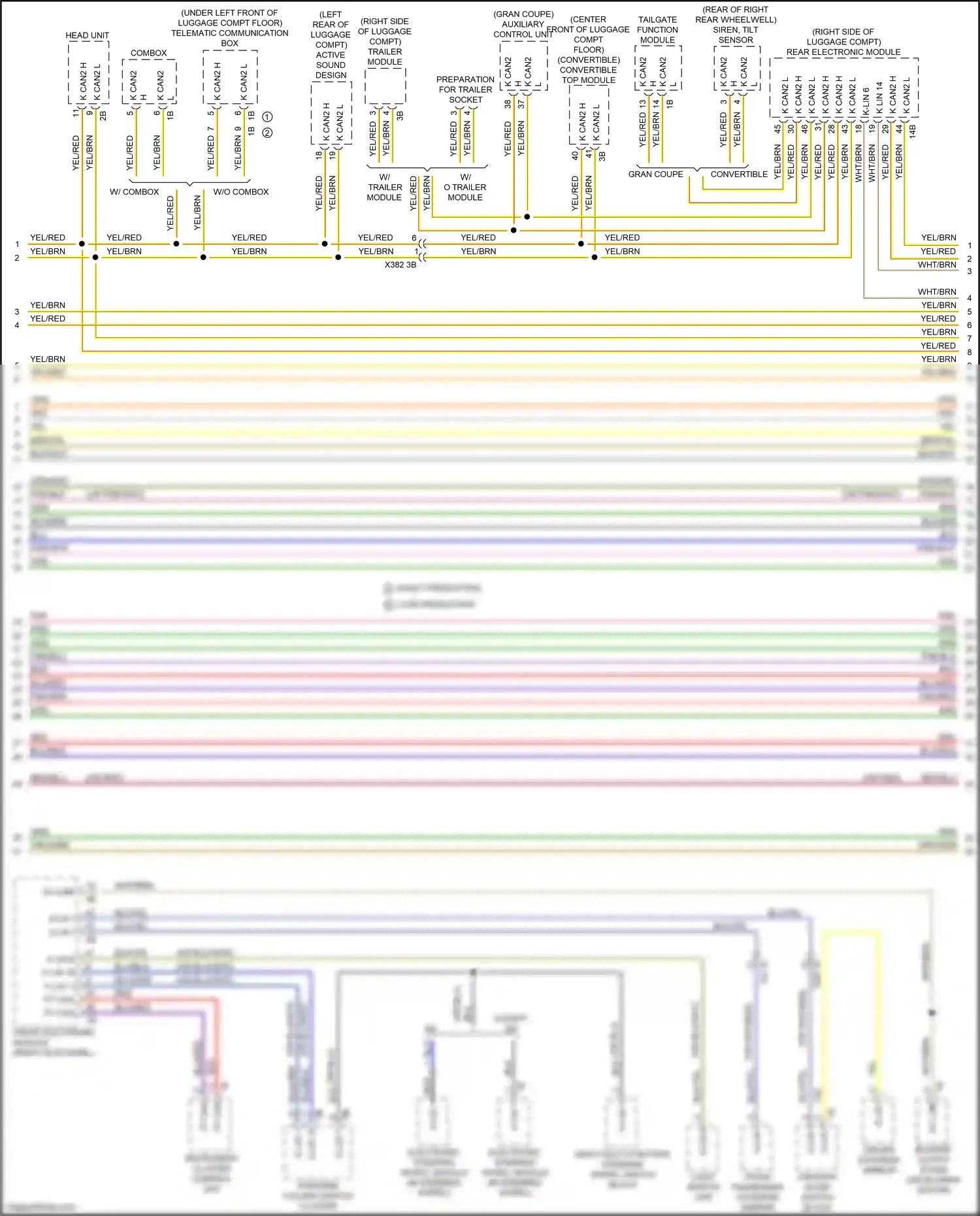 BMW 4 series Gran Coupe F36 facelift (2017-2020) light switch unit wiring diagram  (1 of 6)