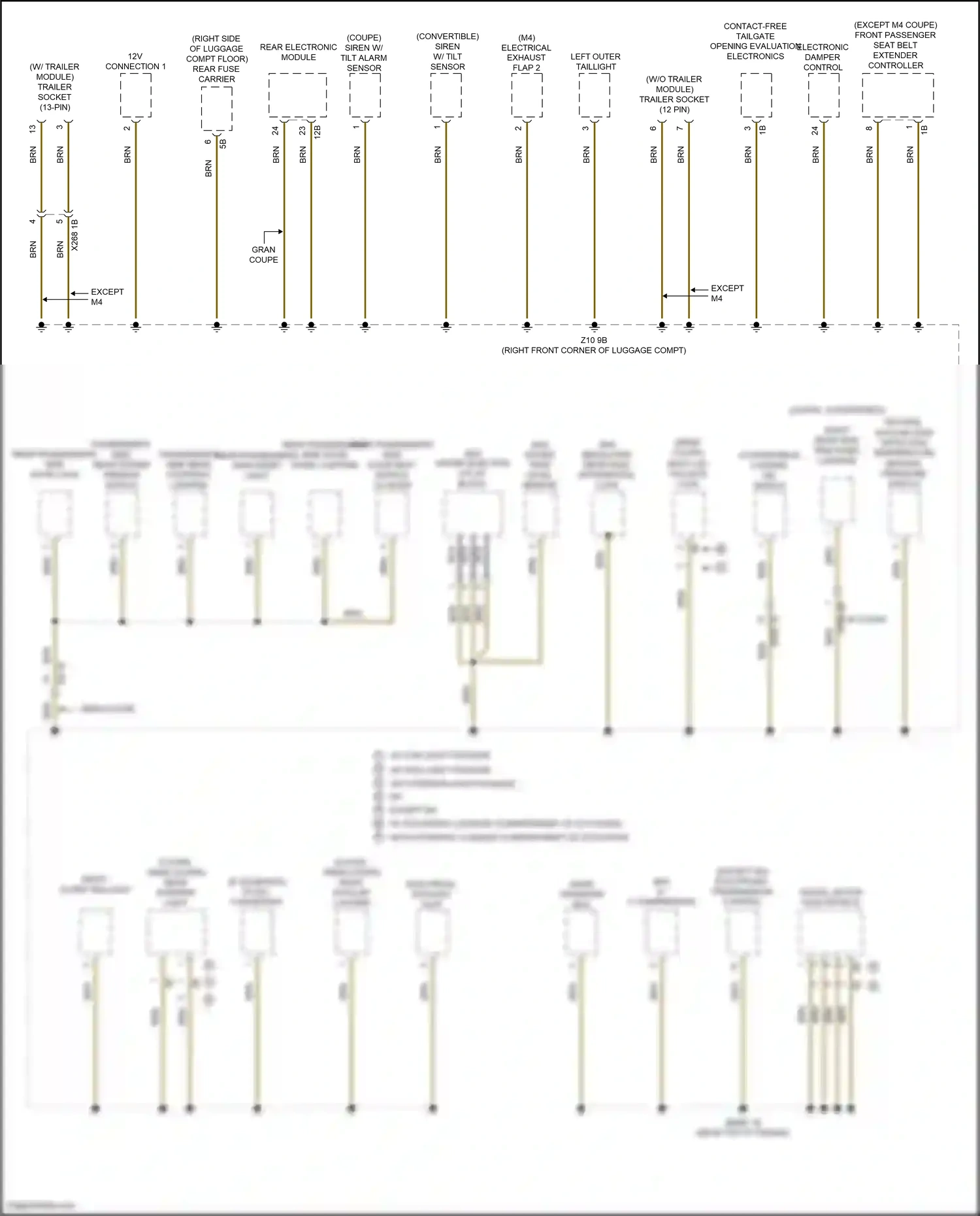 Wiring diagram loading aid switch for BMW 4 series Gran Coupe F36 facelift (2017-2020) (1 of 1)