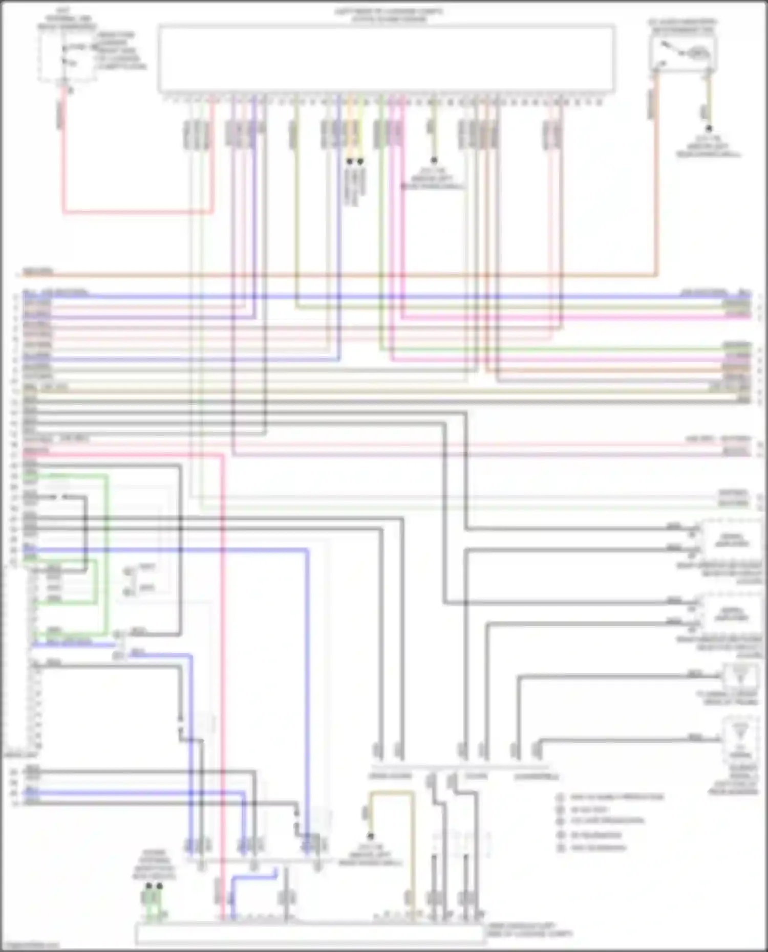 Wiring diagram most data bus circuit for BMW 4 series Gran Coupe F36 facelift (2017-2020) (3 of 24)