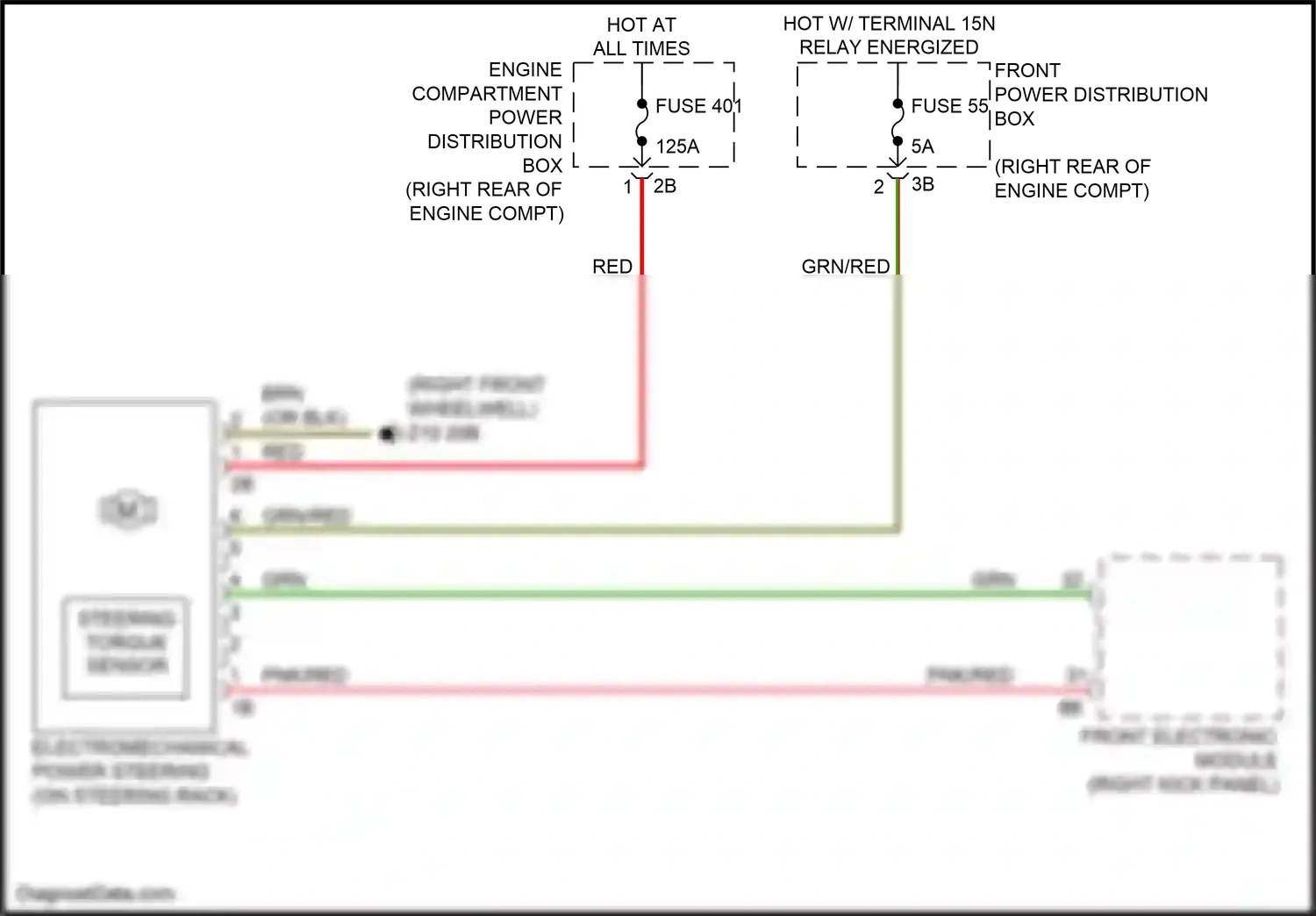 BMW 4 series Gran Coupe F36 facelift (2017-2020) steering torque sensor wiring diagram  (1 of 1)