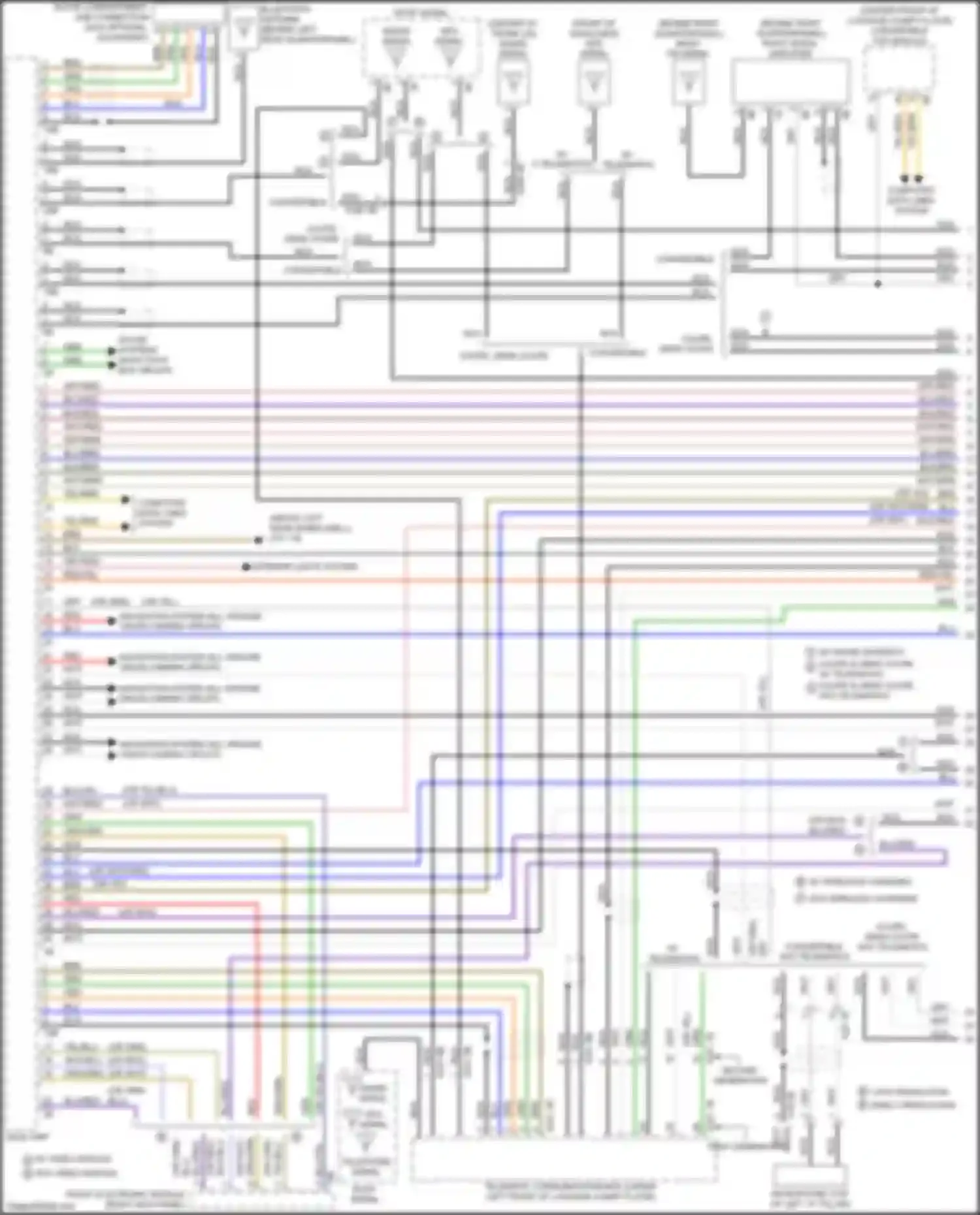 Wiring diagram w/ video module w/o video module for BMW 4 series Gran Coupe F36 facelift (2017-2020) (1 of 2)