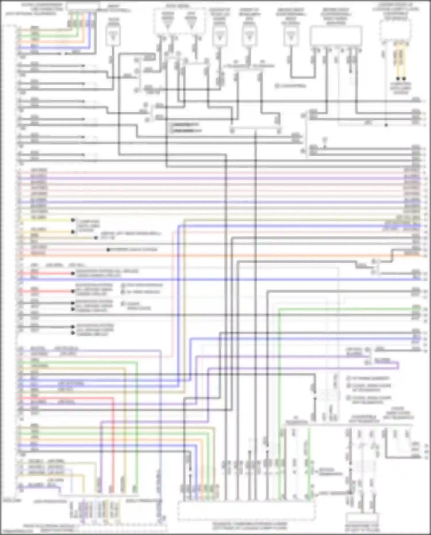 Wiring diagram w/o video module w/ video module for BMW 4 series Gran Coupe F36 facelift (2017-2020) (1 of 2)