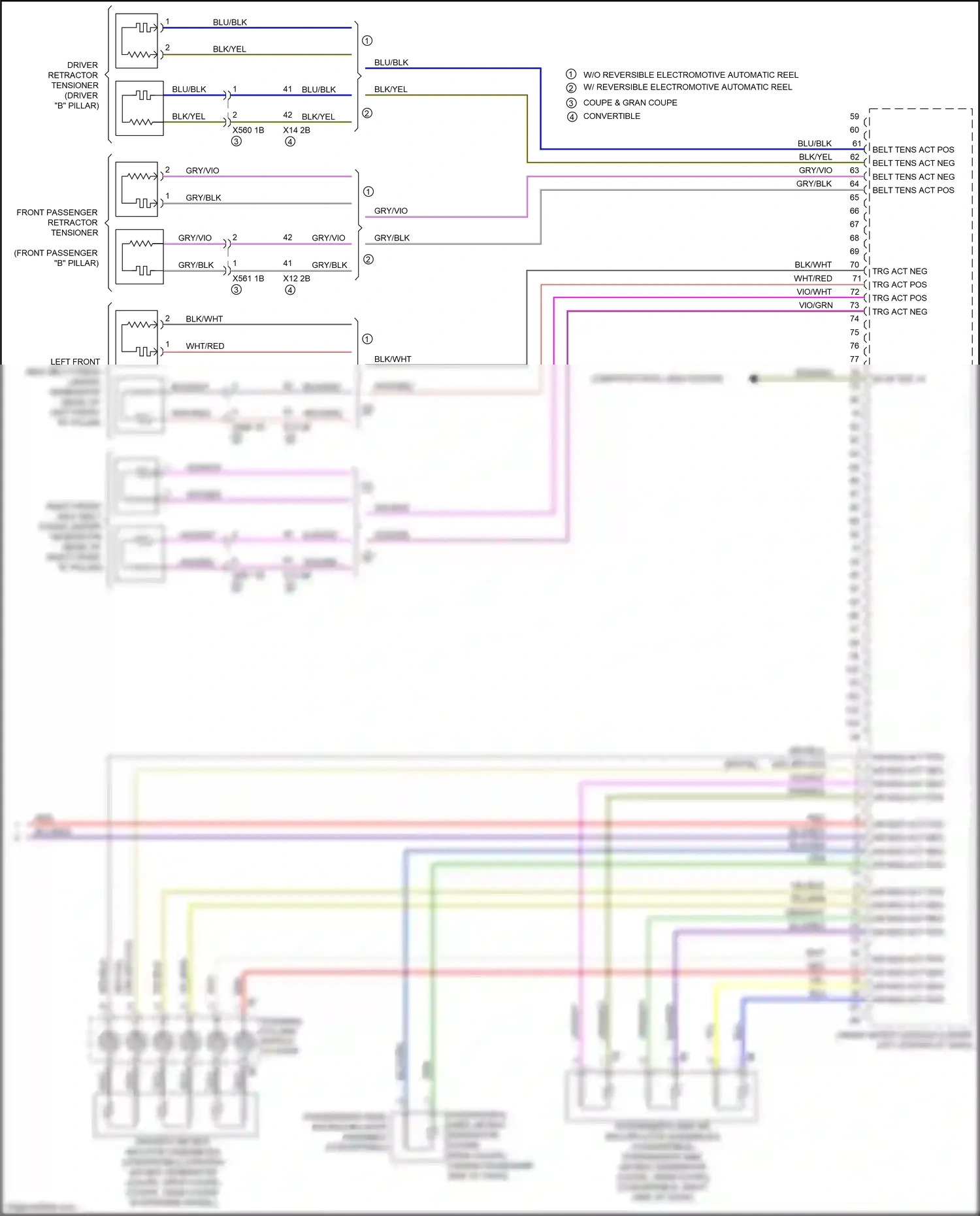 Wiring diagram blu/grn for BMW 4 series Gran Coupe F36 (2013-2017) (16 of 16)
