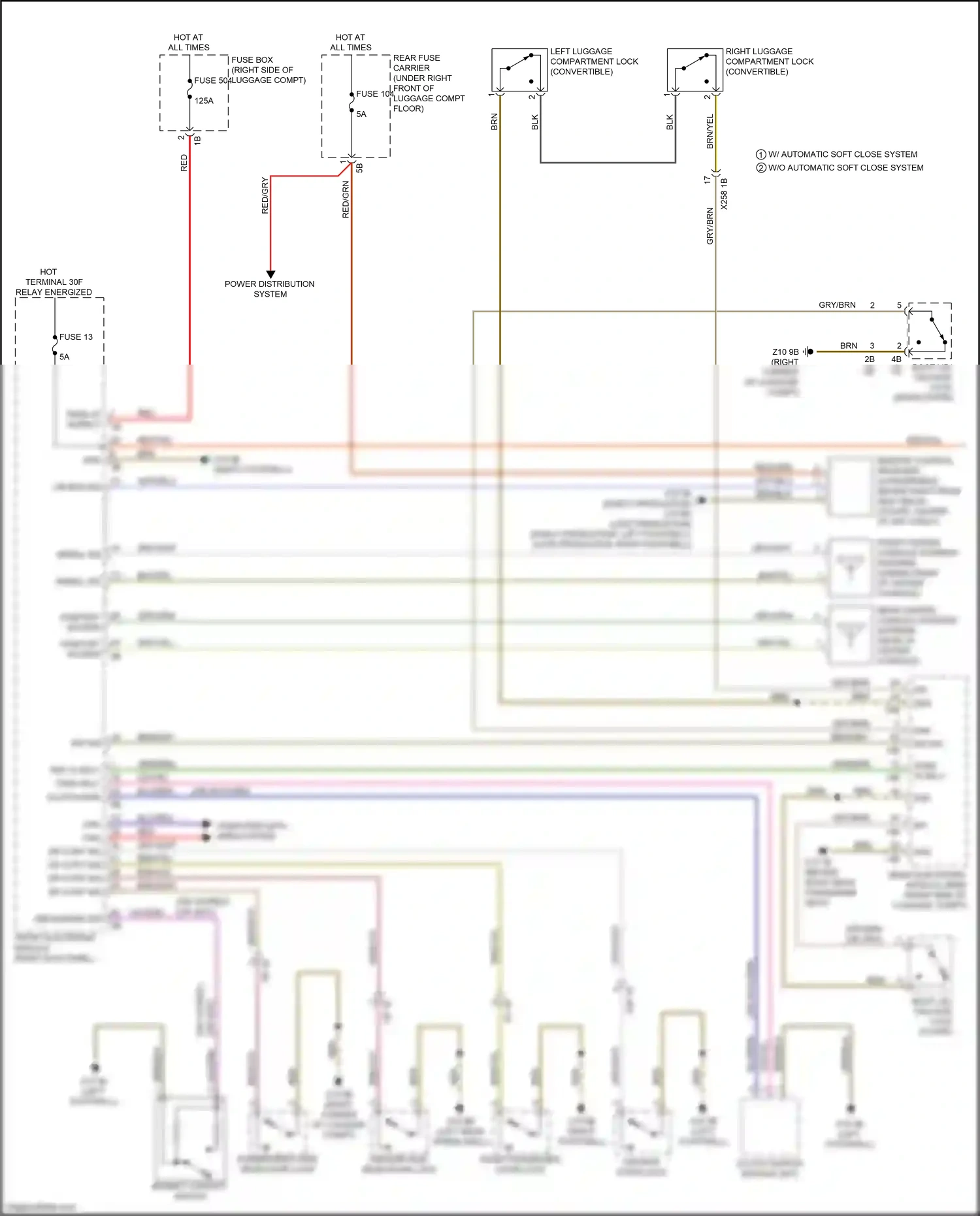 Wiring diagram boot lid/ tailgate lock for BMW 4 series Gran Coupe F36 (2013-2017) (1 of 8)
