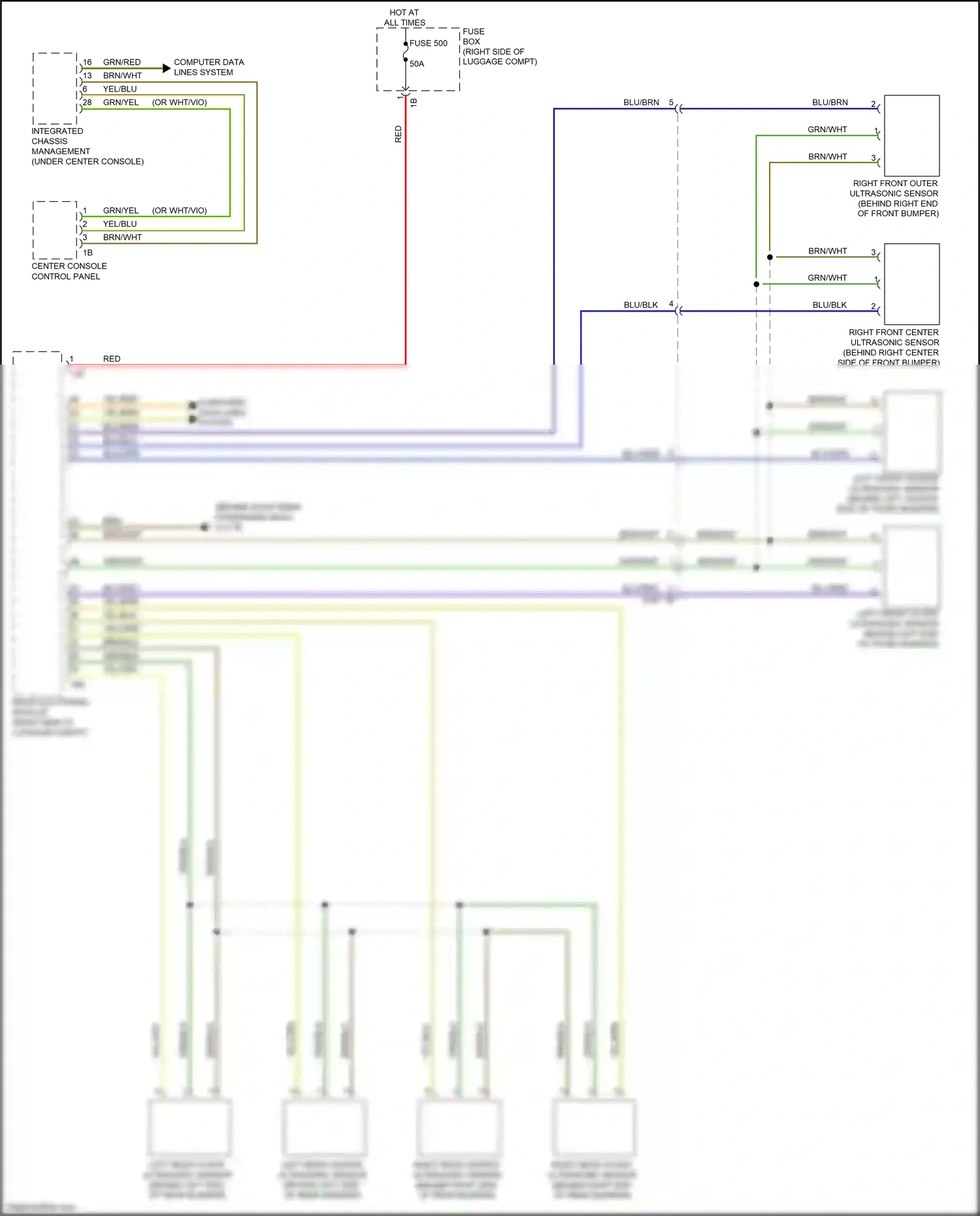 Wiring diagram center console control panel for BMW 4 series Gran Coupe F36 (2013-2017) (4 of 5)