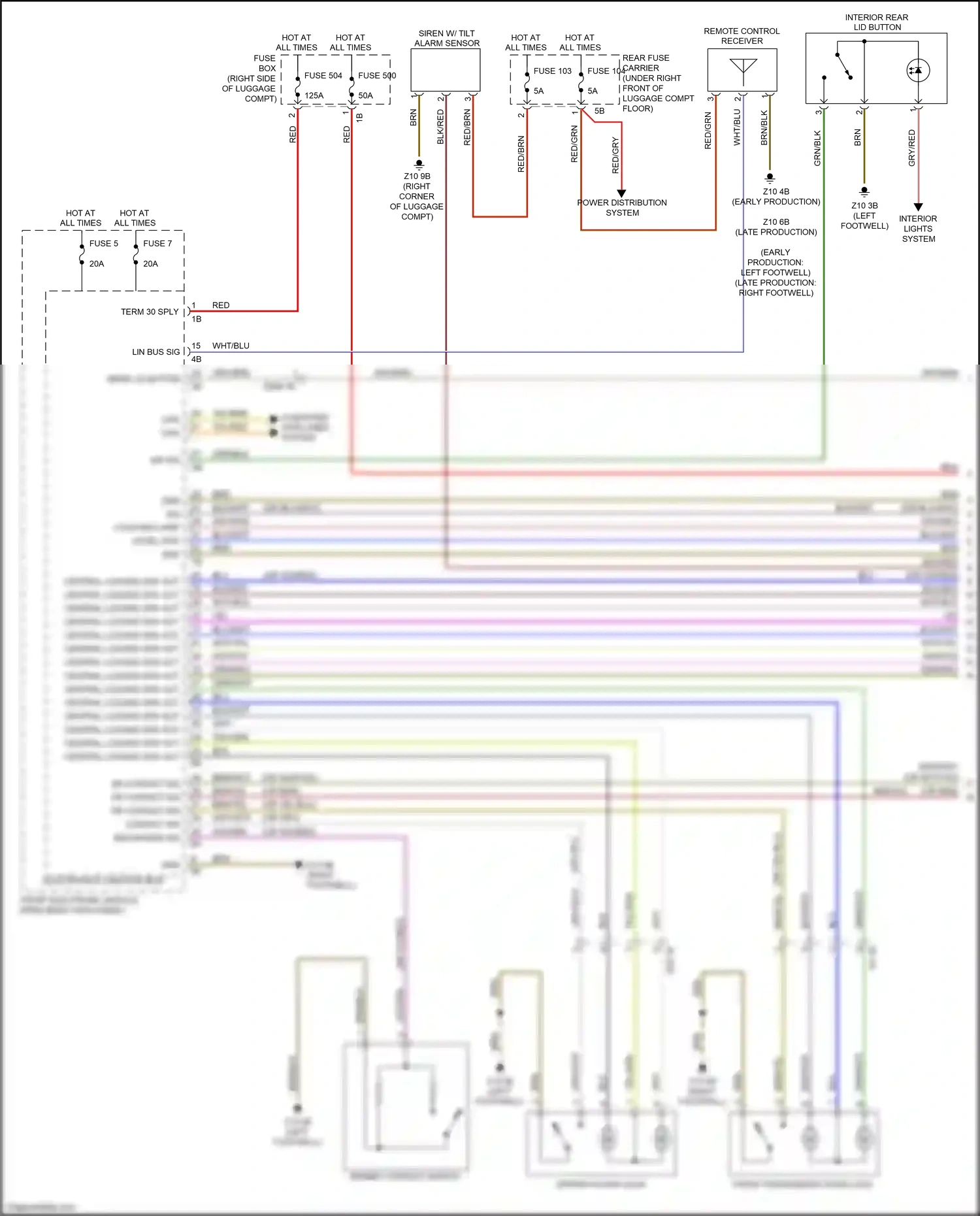 Wiring diagram central locking drv act for BMW 4 series Gran Coupe F36 (2013-2017) (1 of 2)