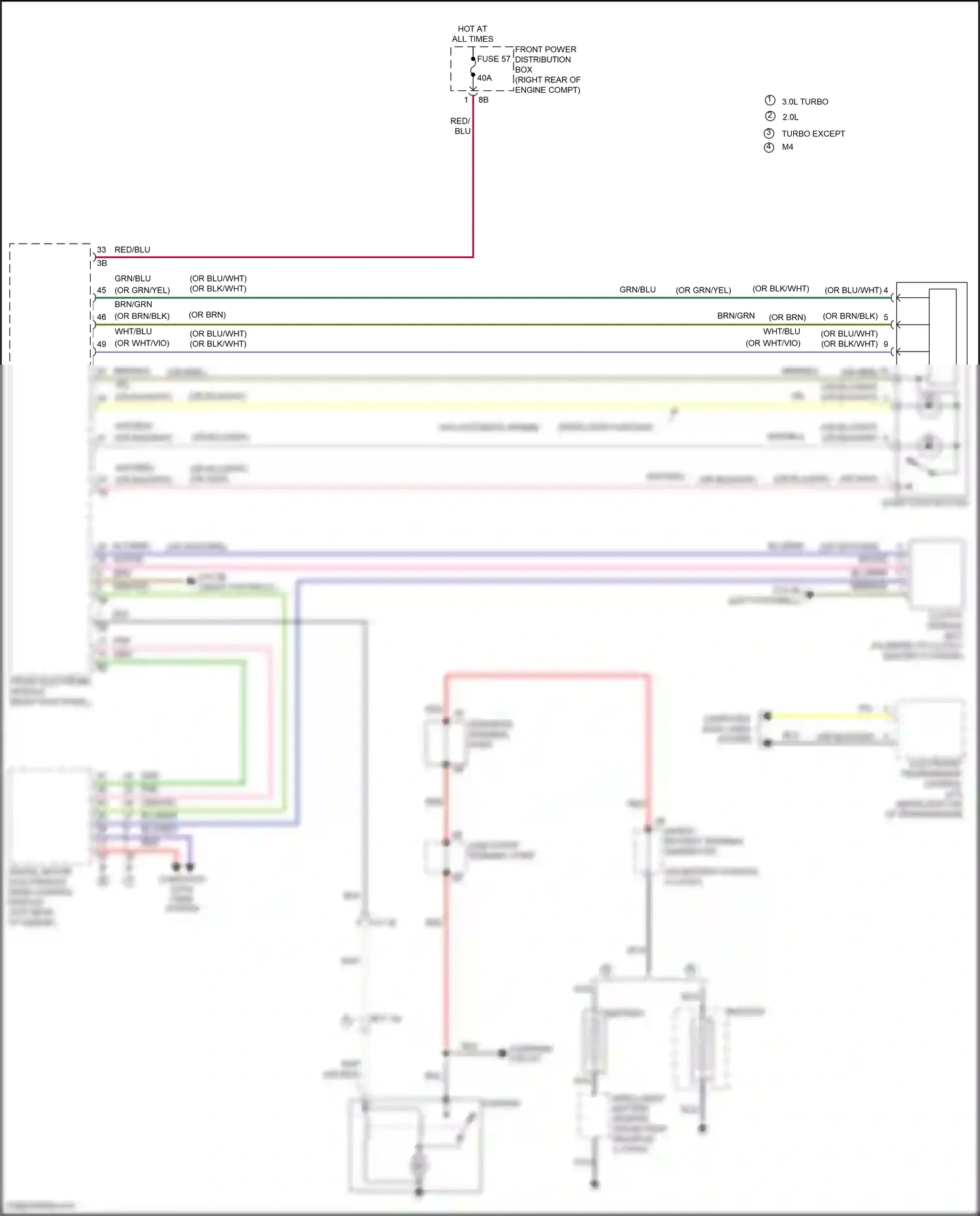 Wiring diagram clutch module for BMW 4 series Gran Coupe F36 (2013-2017) (2 of 2)