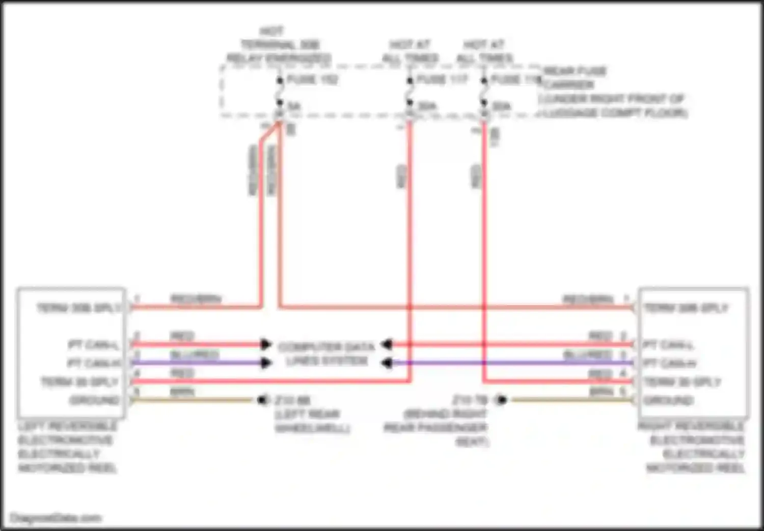 Wiring diagram computer data lines system for BMW 4 series Gran Coupe F36 (2013-2017) (30 of 87)