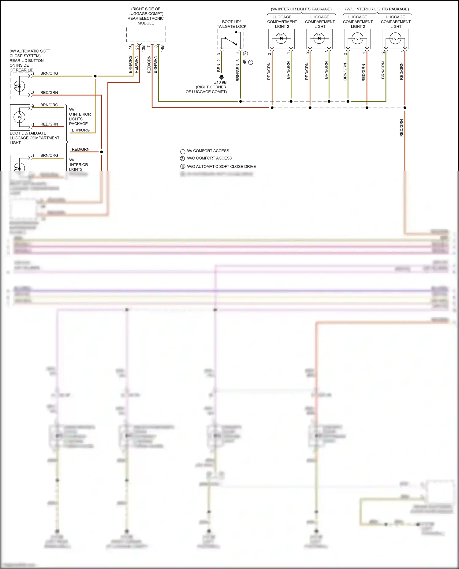 Wiring diagram driver electronic outer door module for BMW 4 series Gran Coupe F36 (2013-2017) (1 of 1)