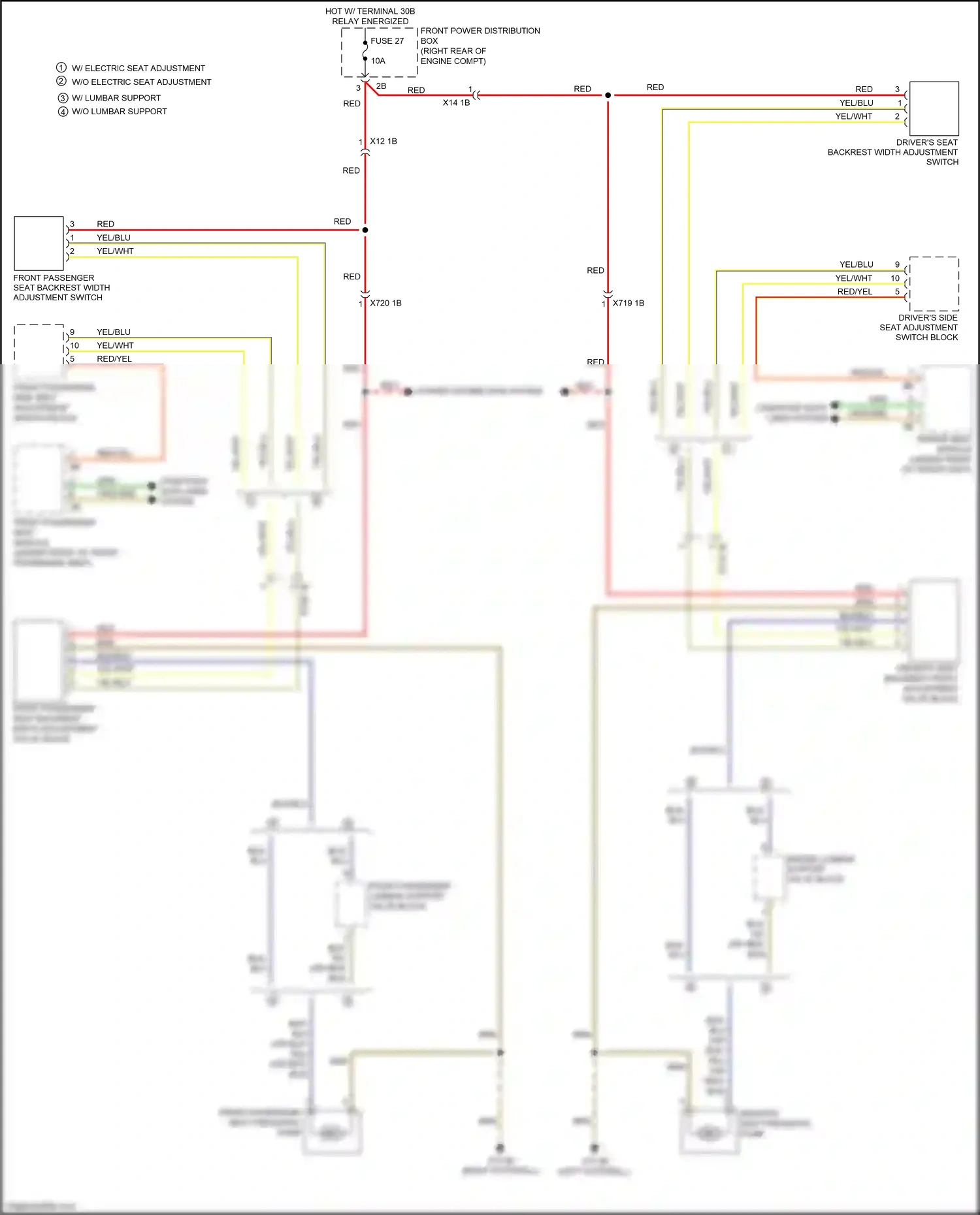 Wiring diagram driver seat module for BMW 4 series Gran Coupe F36 (2013-2017) (5 of 5)
