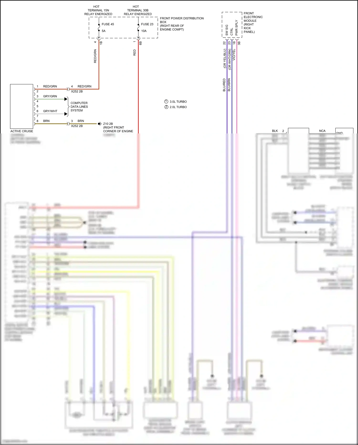 Wiring diagram electronic steering wheel module for BMW 4 series Gran Coupe F36 (2013-2017) (3 of 6)