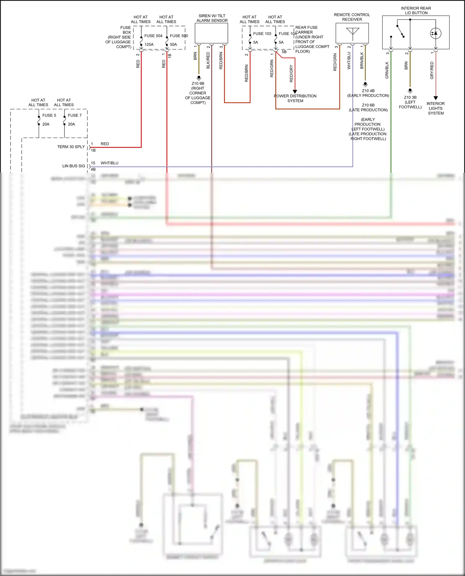 Wiring diagram electronics junction box for BMW 4 series Gran Coupe F36 (2013-2017) (1 of 3)