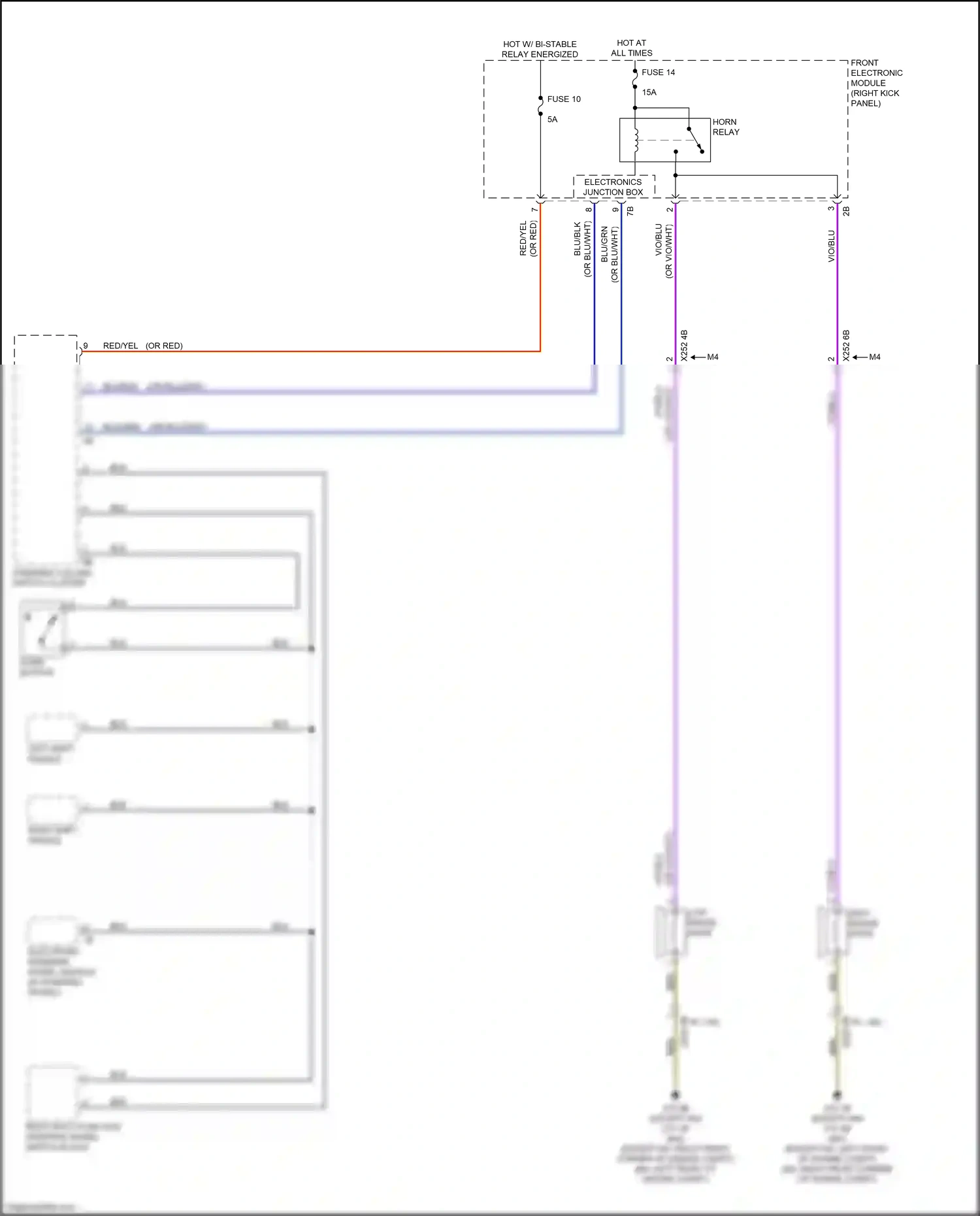 Wiring diagram electronics junction box for BMW 4 series Gran Coupe F36 (2013-2017) (2 of 3)