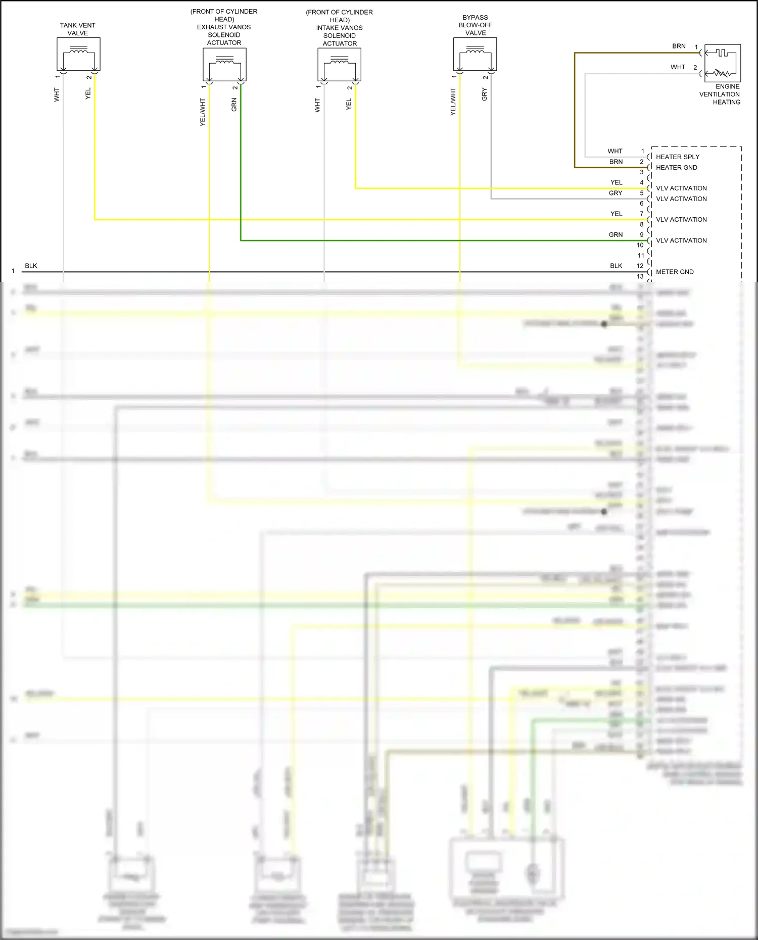 Wiring diagram engine ventilation heating for BMW 4 series Gran Coupe F36 (2013-2017) (2 of 3)