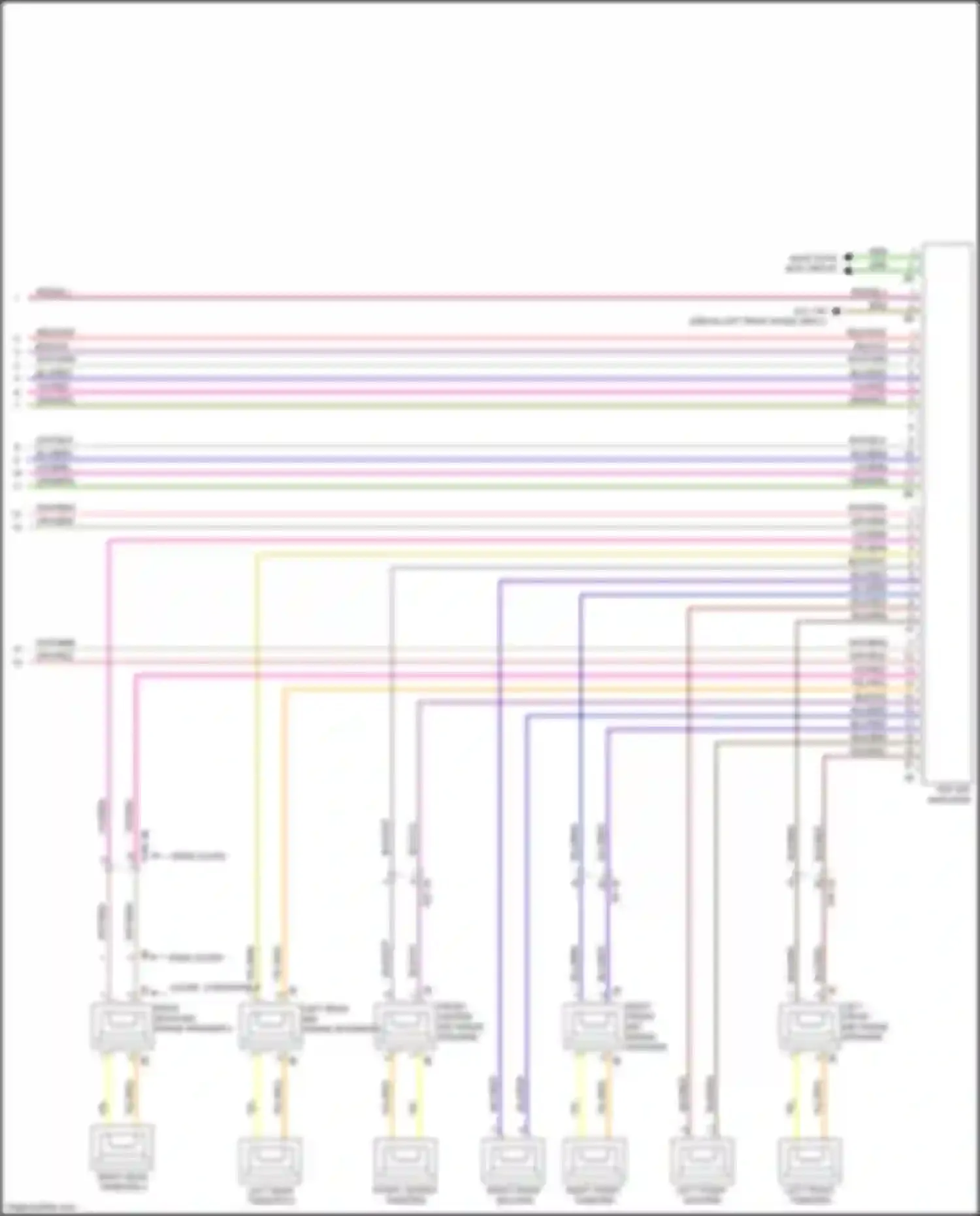 Wiring diagram front center mid-range speaker for BMW 4 series Gran Coupe F36 (2013-2017) (5 of 6)