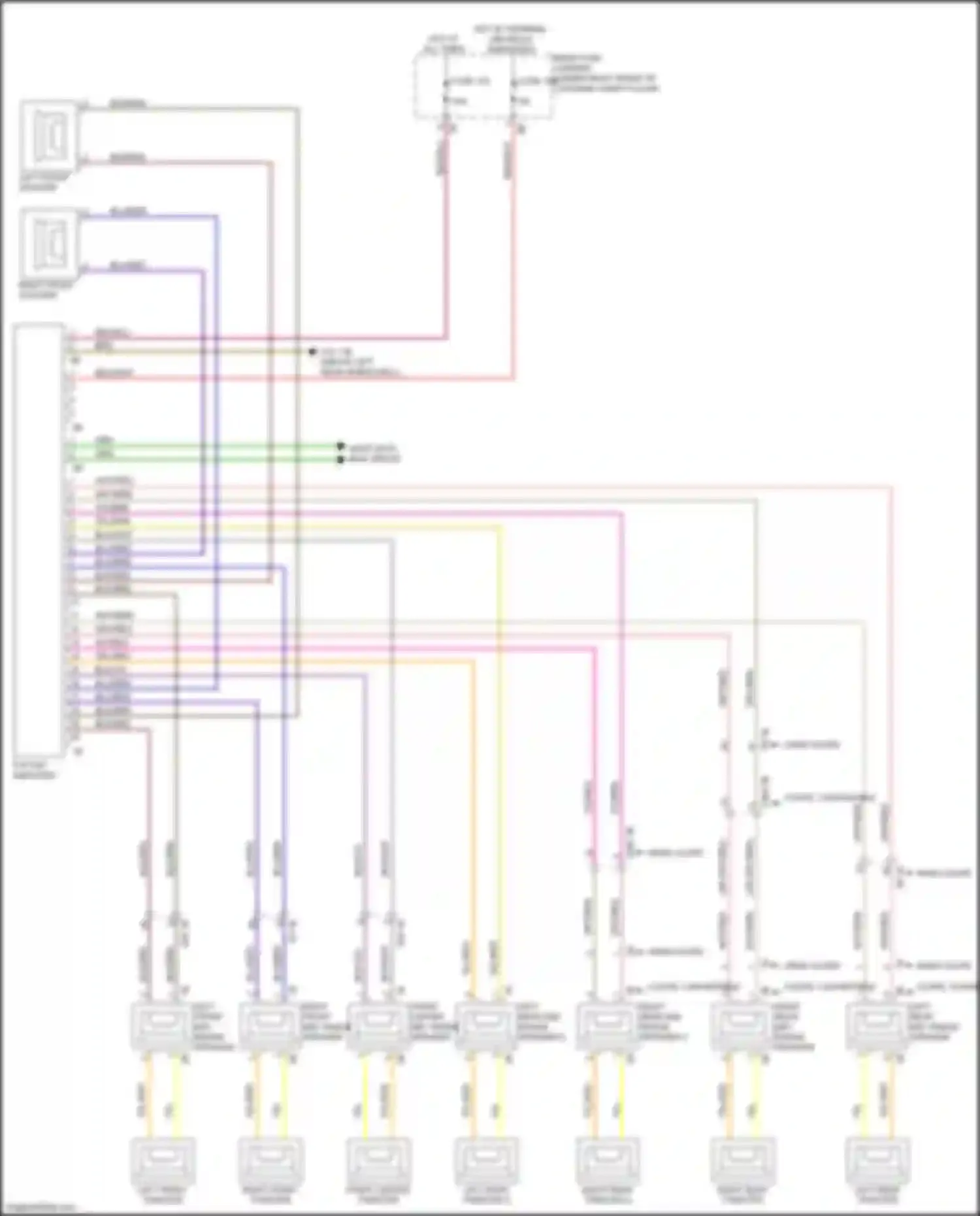 Wiring diagram front center tweeter for BMW 4 series Gran Coupe F36 (2013-2017) (2 of 2)