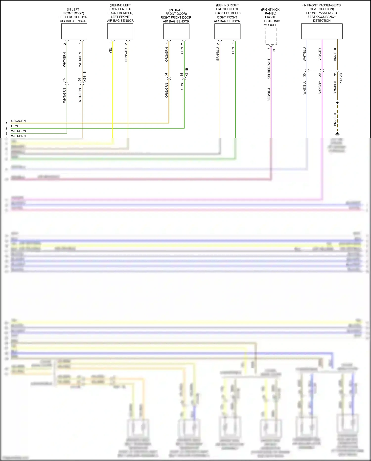 Wiring diagram front electronic module for BMW 4 series Gran Coupe F36 (2013-2017) (40 of 45)