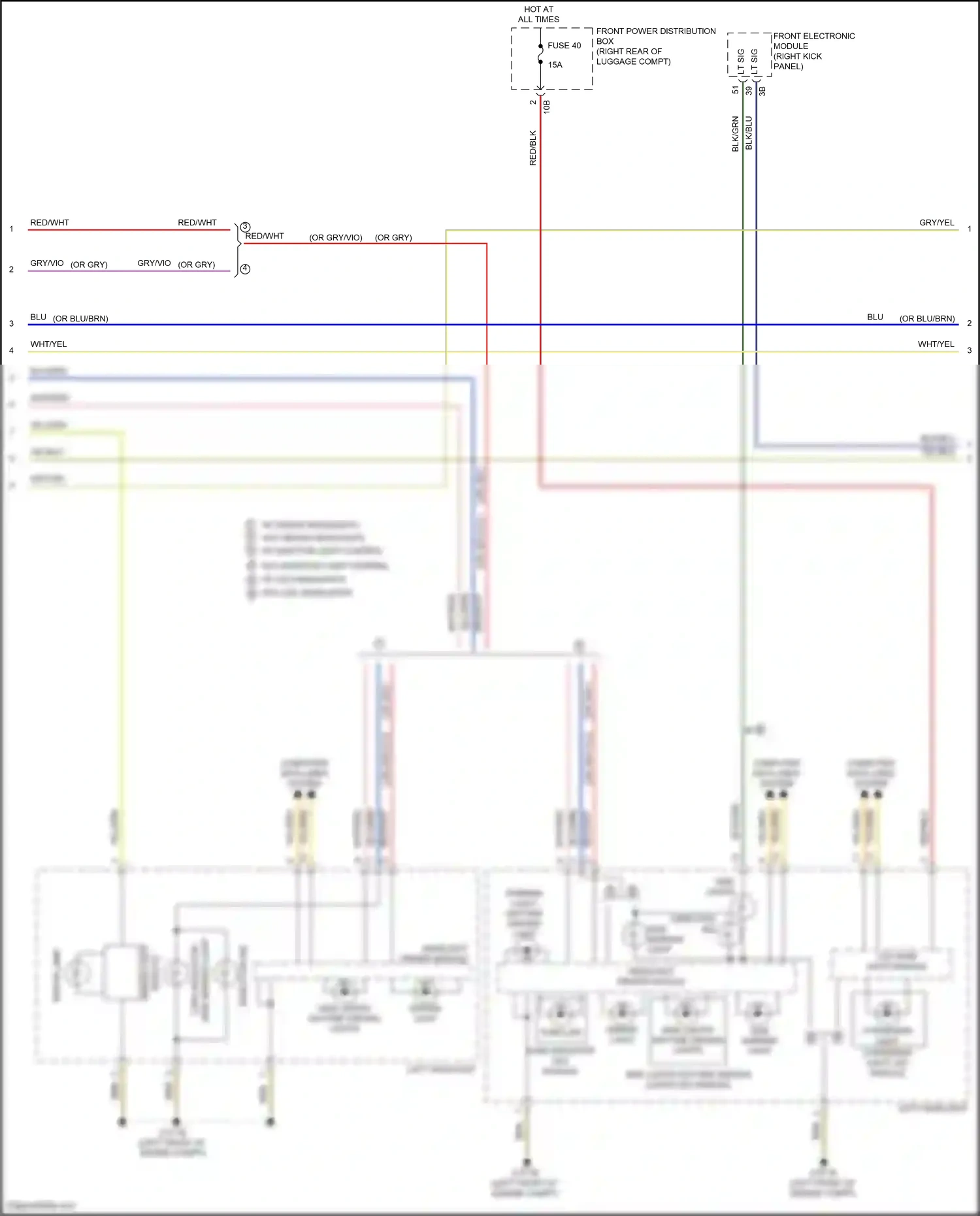 Wiring diagram front electronic module for BMW 4 series Gran Coupe F36 (2013-2017) (16 of 45)