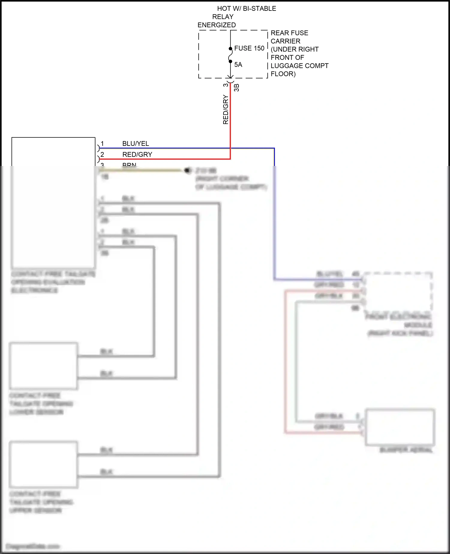 Wiring diagram front electronic module for BMW 4 series Gran Coupe F36 (2013-2017) (34 of 45)