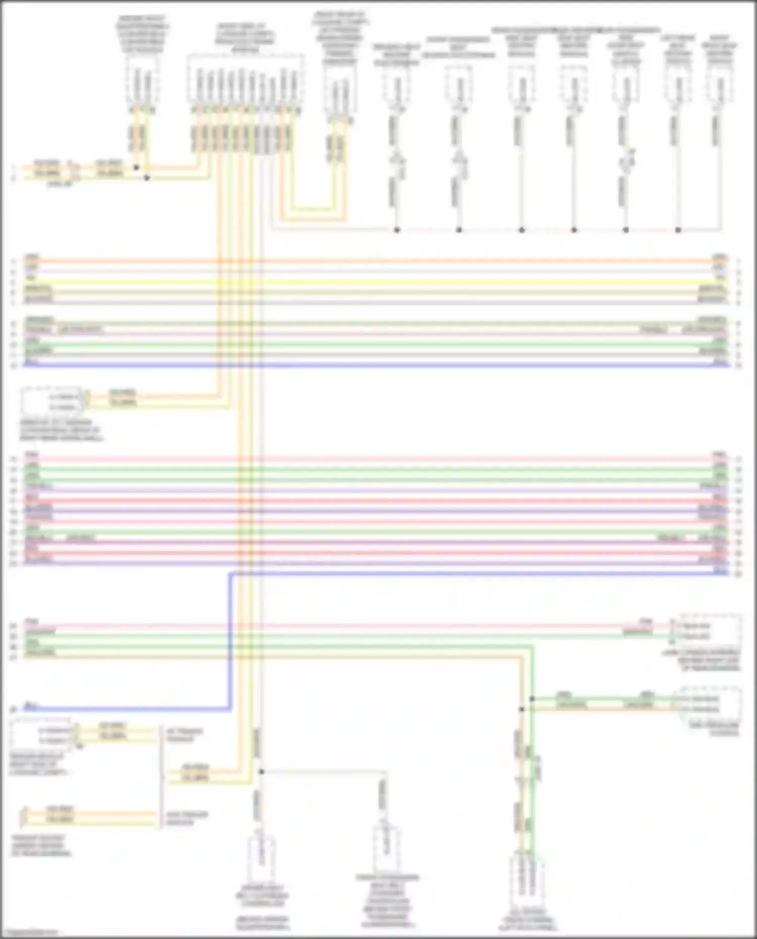 Wiring diagram front passenger seat belt extender controller for BMW 4 series Gran Coupe F36 (2013-2017) (1 of 3)