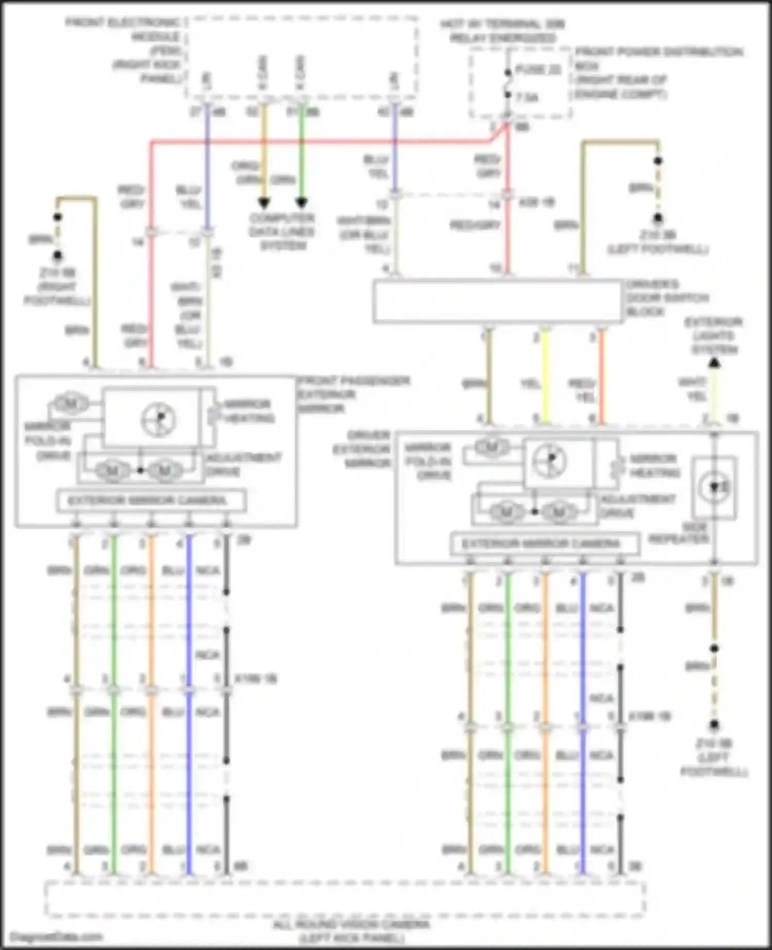 Wiring diagram front power distribution box for BMW 4 series Gran Coupe F36 (2013-2017) (6 of 48)