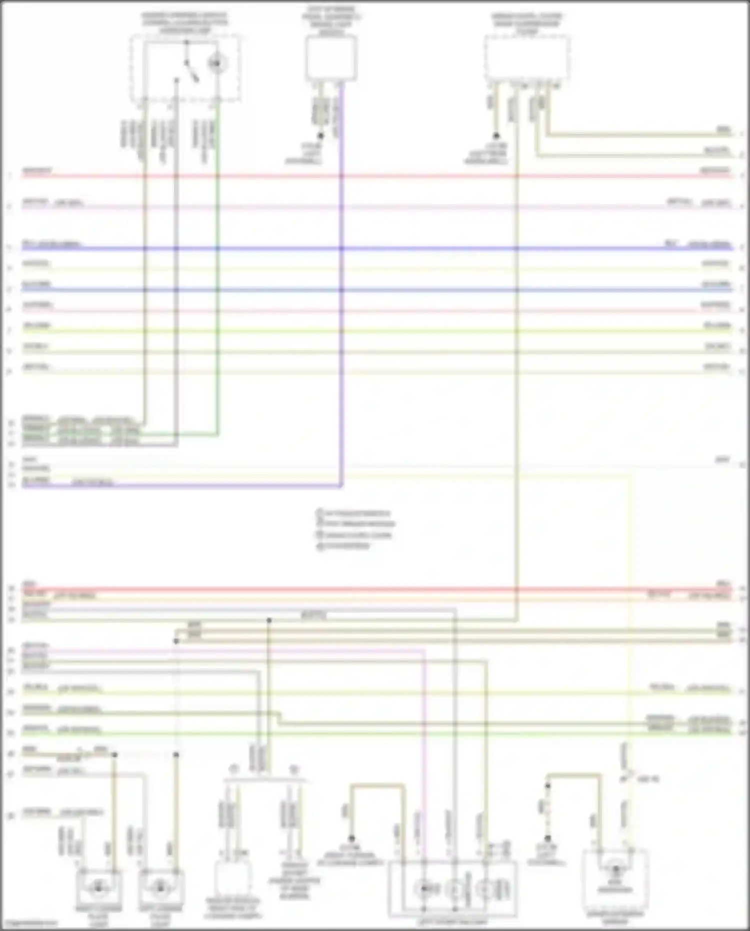 Wiring diagram hazard warning switch, central locking button operating unit for BMW 4 series Gran Coupe F36 (2013-2017) (1 of 1)