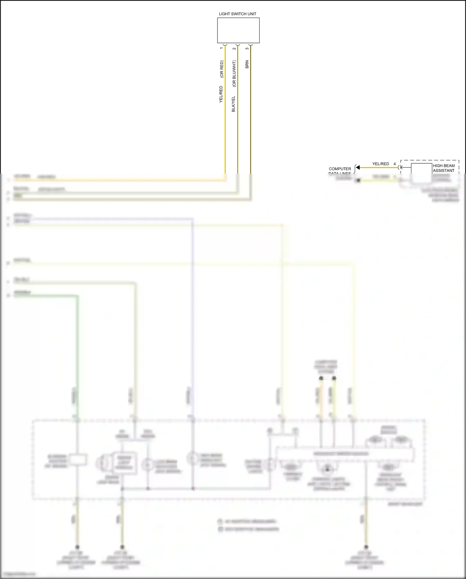 Wiring diagram headlight driver module for BMW 4 series Gran Coupe F36 (2013-2017) (6 of 6)