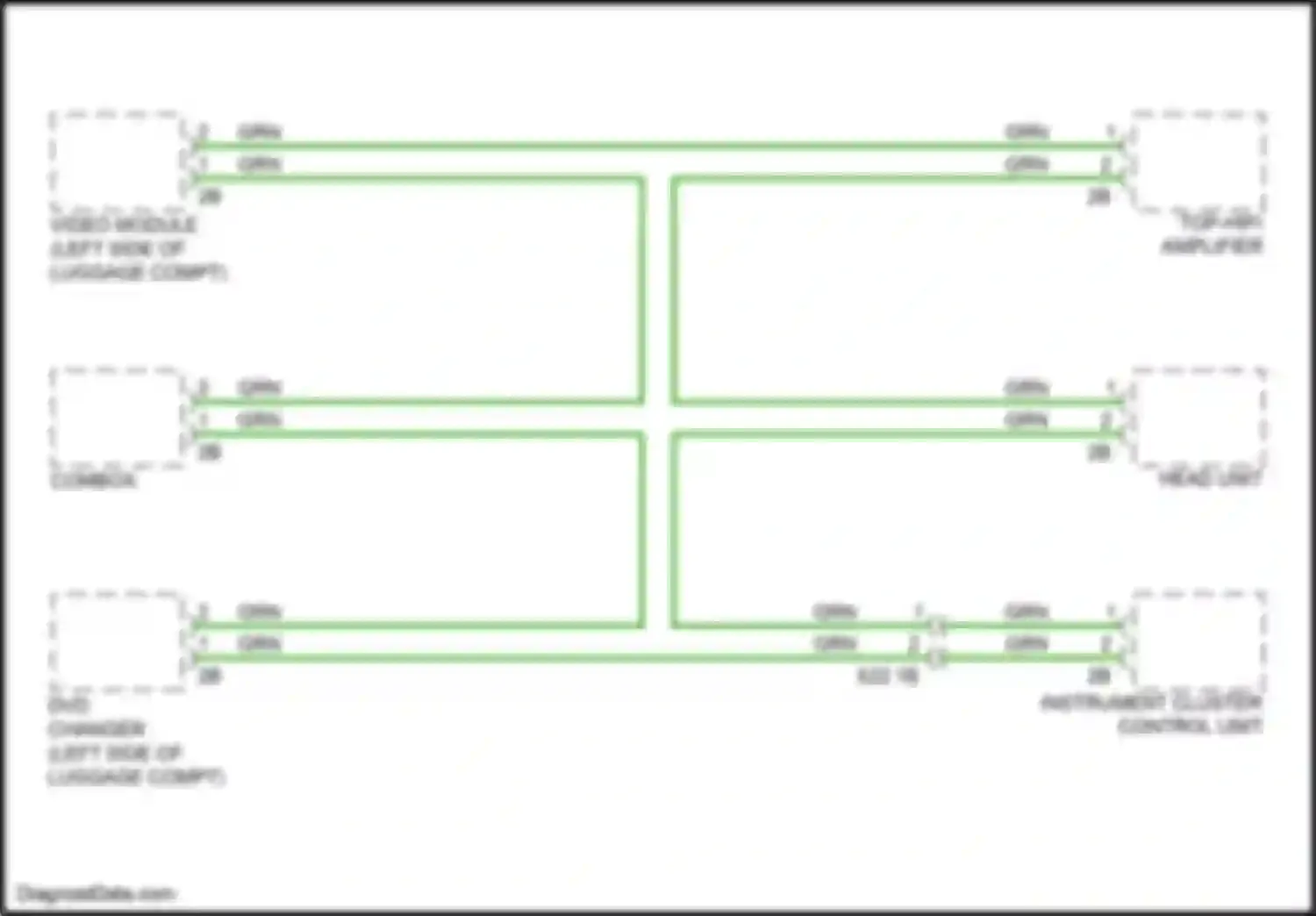 Wiring diagram instrument cluster control unit for BMW 4 series Gran Coupe F36 (2013-2017) (4 of 6)