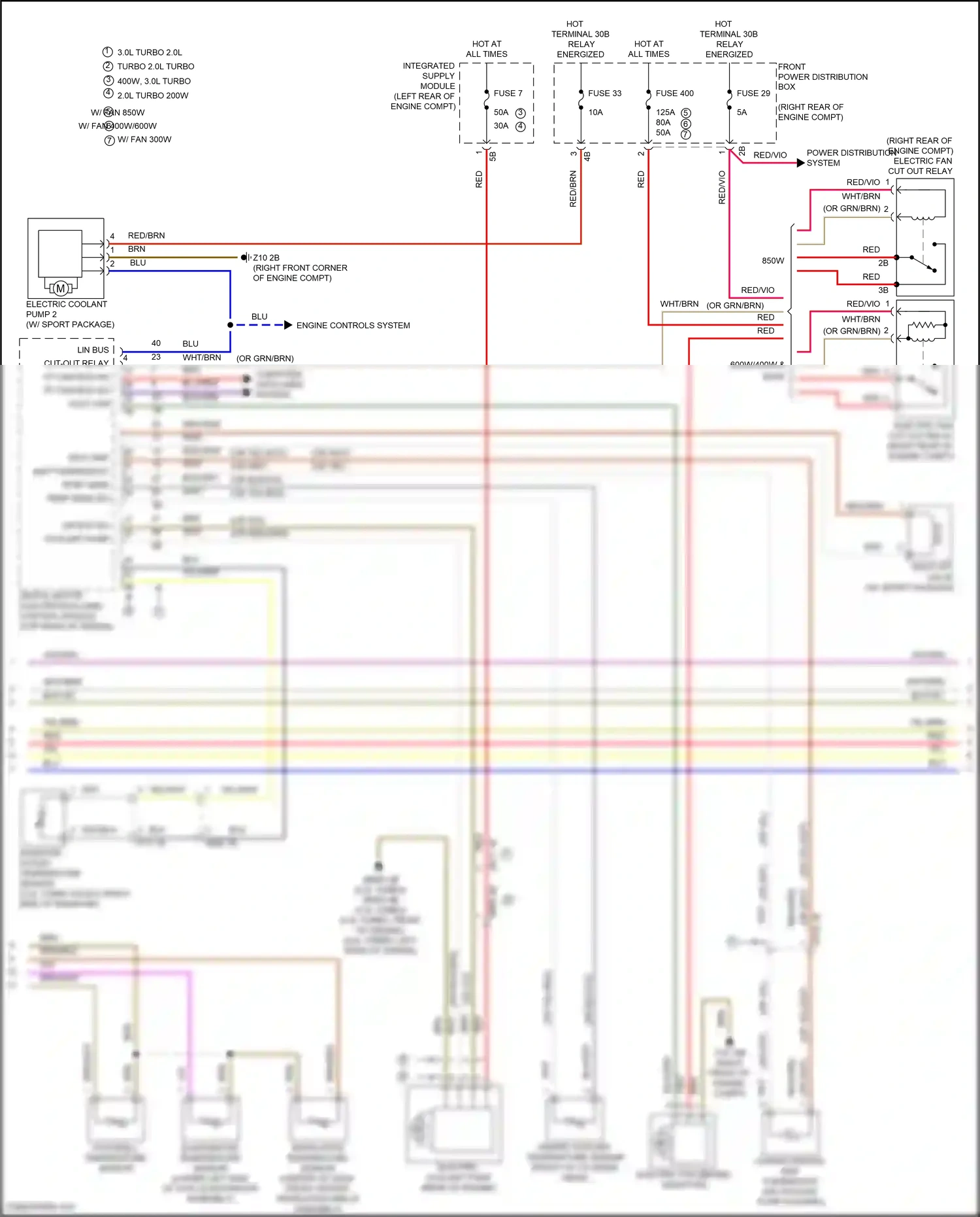 Wiring diagram integrated supply module for BMW 4 series Gran Coupe F36 (2013-2017) (1 of 6)