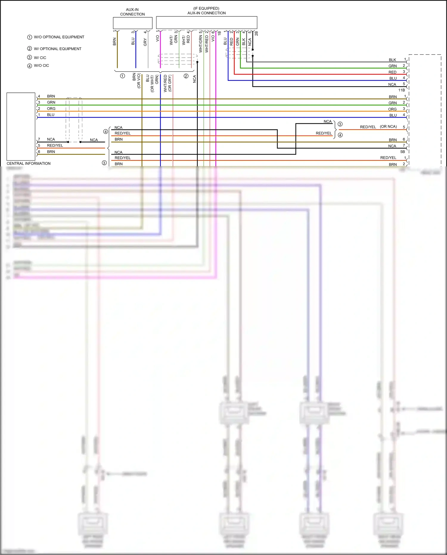 Wiring diagram left front woofer for BMW 4 series Gran Coupe F36 (2013-2017) (2 of 10)