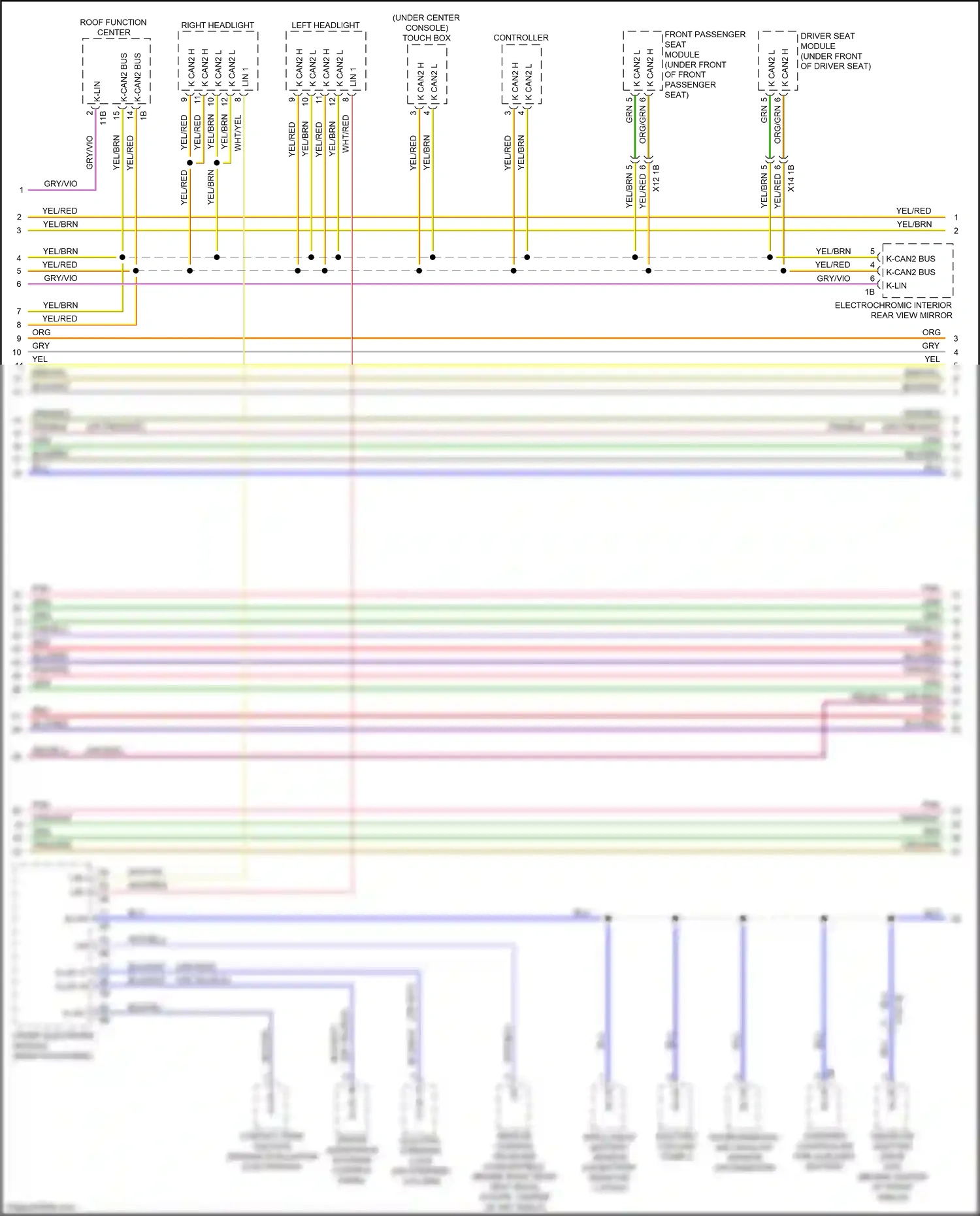 Wiring diagram left headlight for BMW 4 series Gran Coupe F36 (2013-2017) (1 of 7)