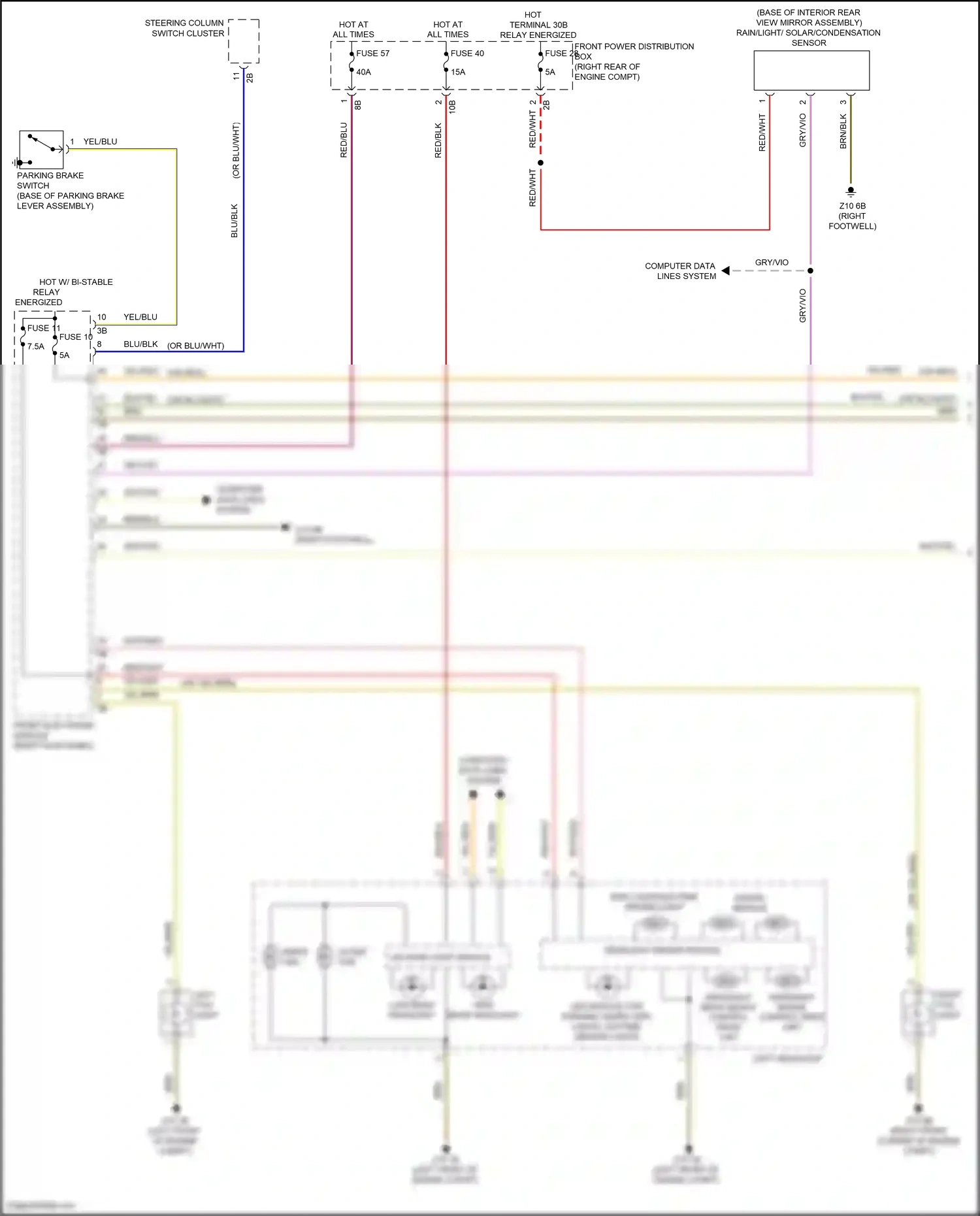 Wiring diagram left headlight for BMW 4 series Gran Coupe F36 (2013-2017) (4 of 7)