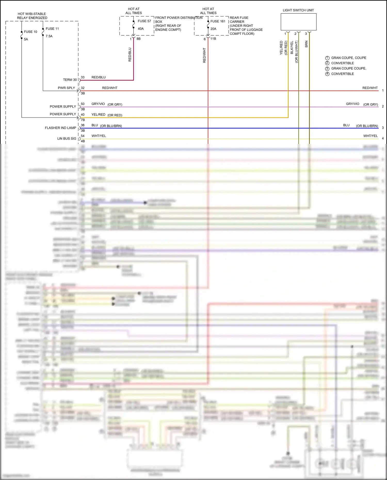 Wiring diagram left tail lt for BMW 4 series Gran Coupe F36 (2013-2017) (1 of 1)