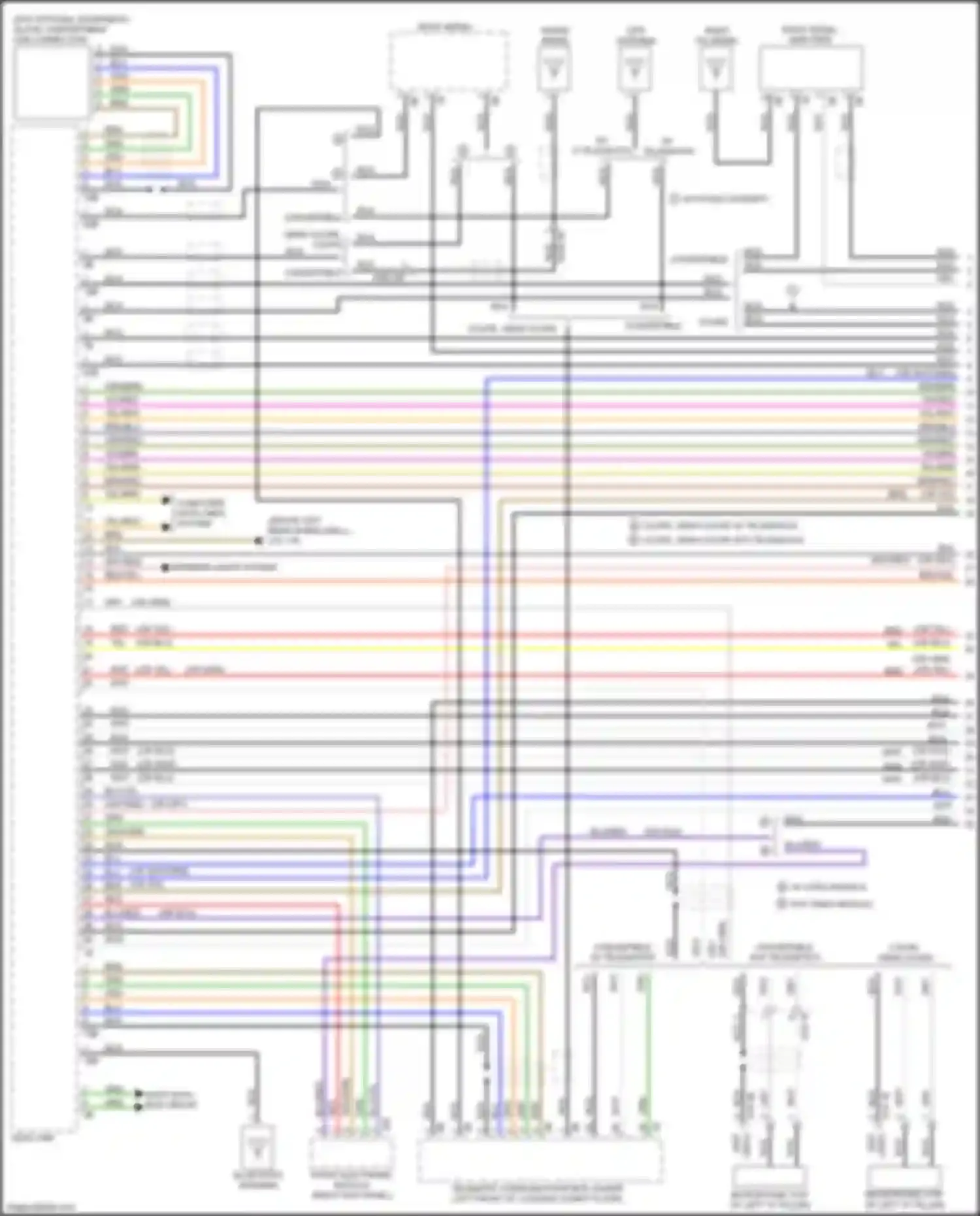 Wiring diagram most data bus circuit for BMW 4 series Gran Coupe F36 (2013-2017) (5 of 26)