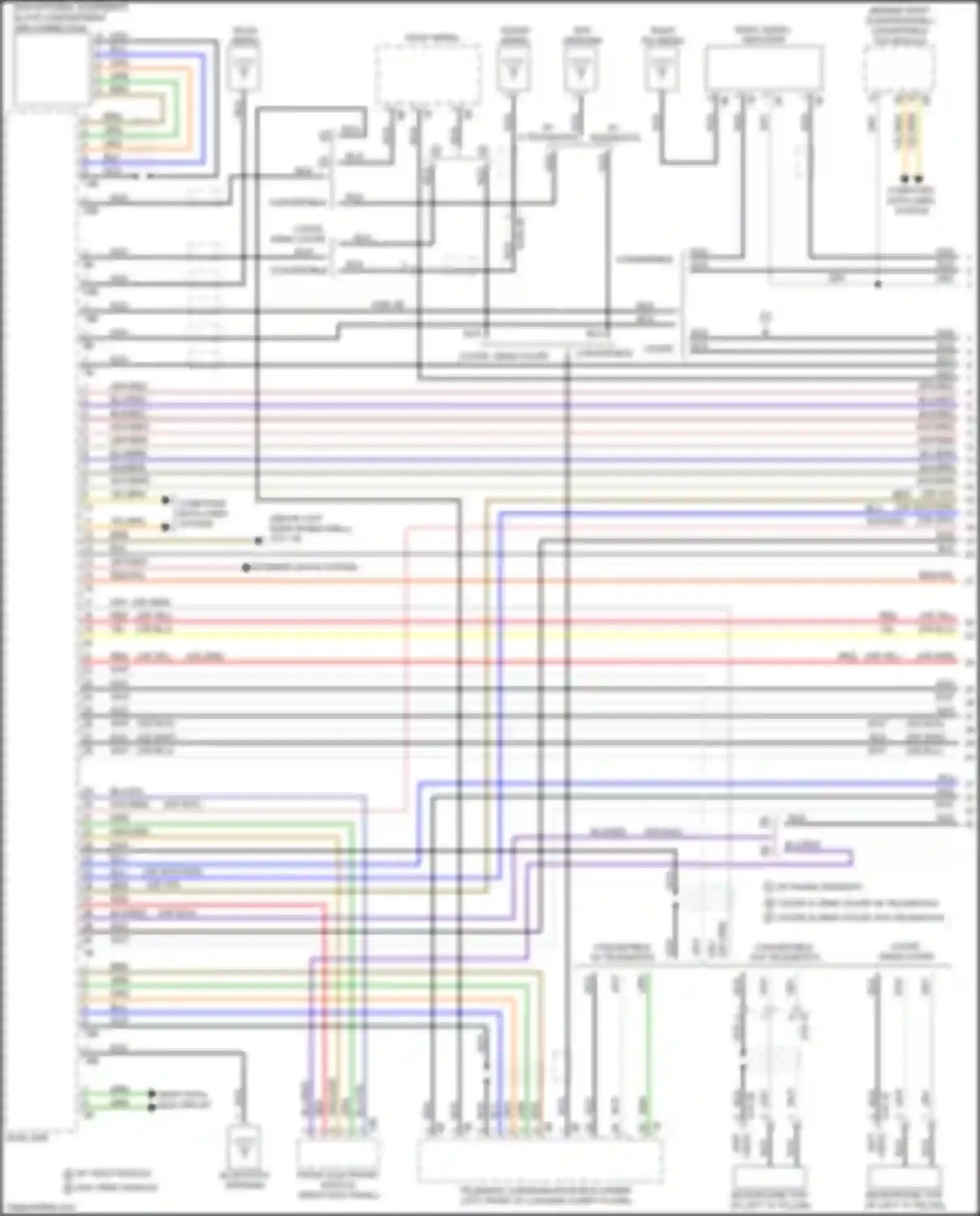 Wiring diagram most data bus circuit for BMW 4 series Gran Coupe F36 (2013-2017) (3 of 26)