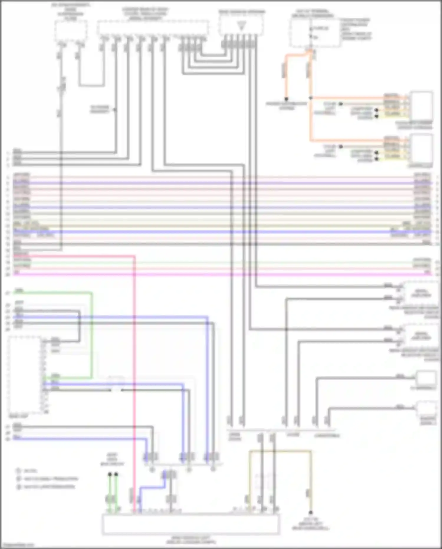 Wiring diagram most data bus circuit for BMW 4 series Gran Coupe F36 (2013-2017) (4 of 26)