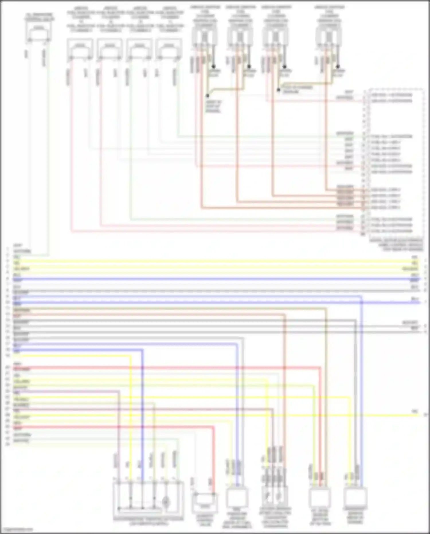 Wiring diagram oxygen sensor after catalytic converter for BMW 4 series Gran Coupe F36 (2013-2017) (1 of 2)