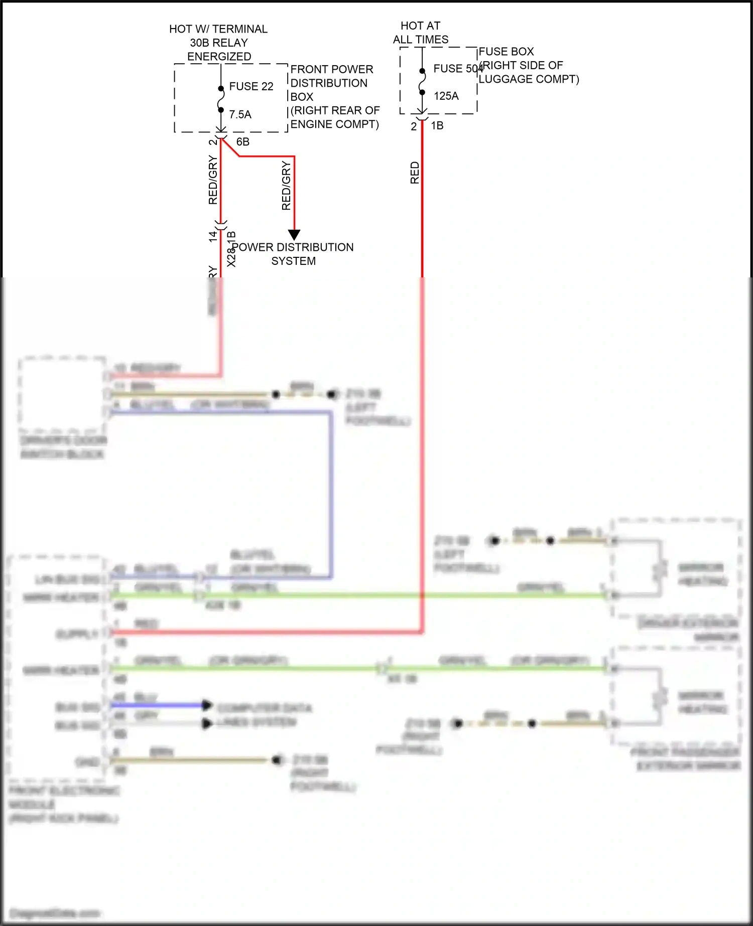 Wiring diagram power distribution system for BMW 4 series Gran Coupe F36 (2013-2017) (12 of 42)