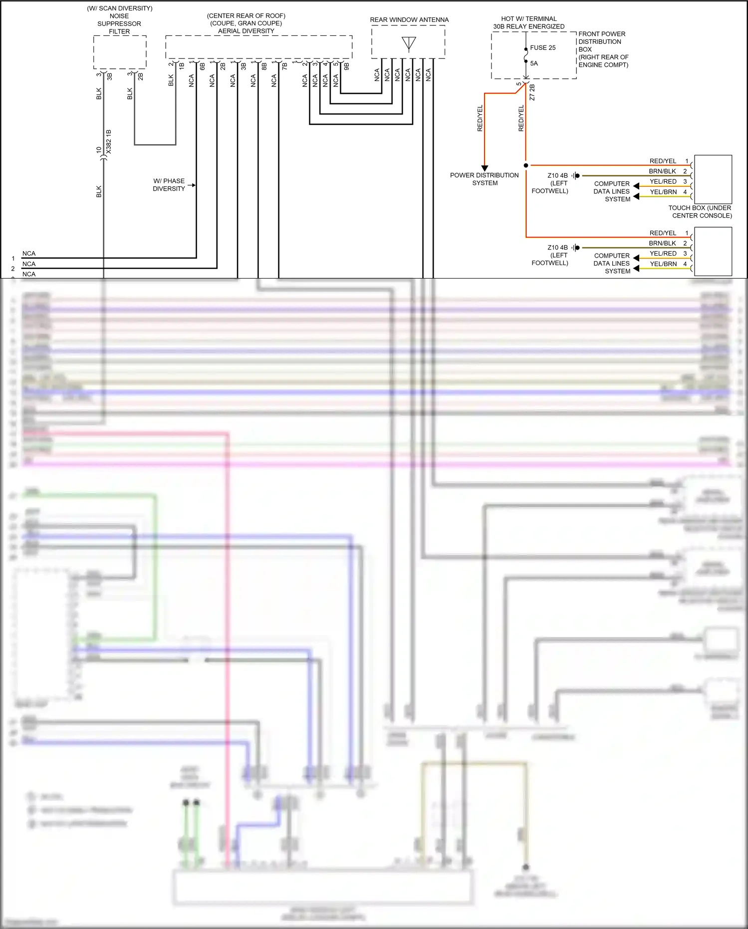 Wiring diagram power distribution system for BMW 4 series Gran Coupe F36 (2013-2017) (5 of 42)